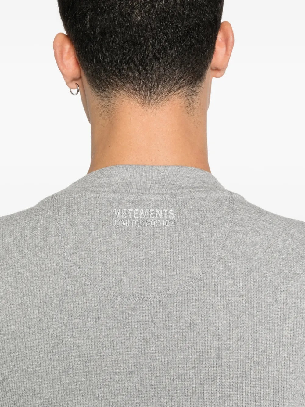 VETEMENTS - Men Biker Cross Waffle Longsleeve Sweats - Image 4