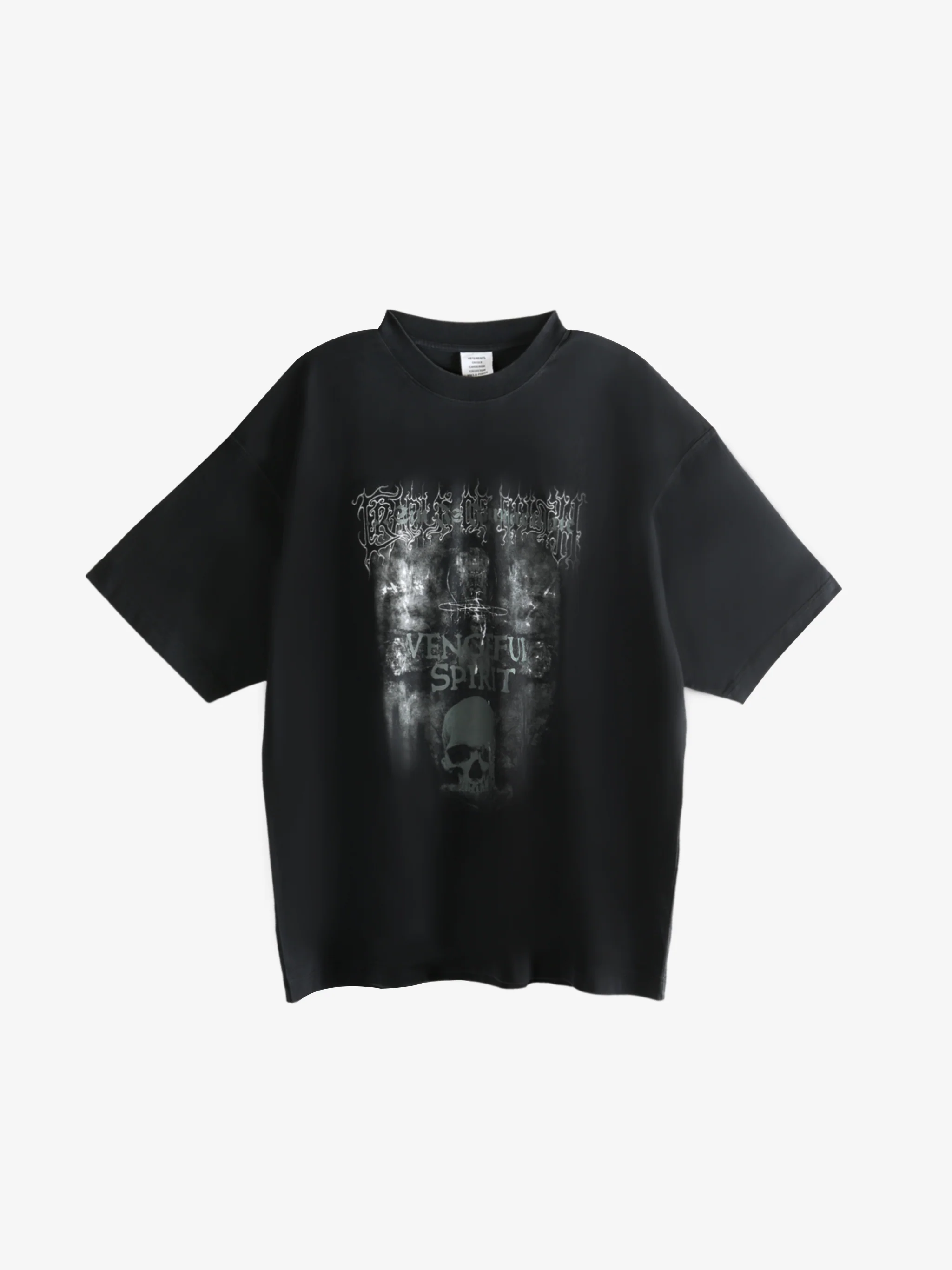 VETEMENTS - Men Cof Vengeful Spirit Oversized T-Shirt - Image 4