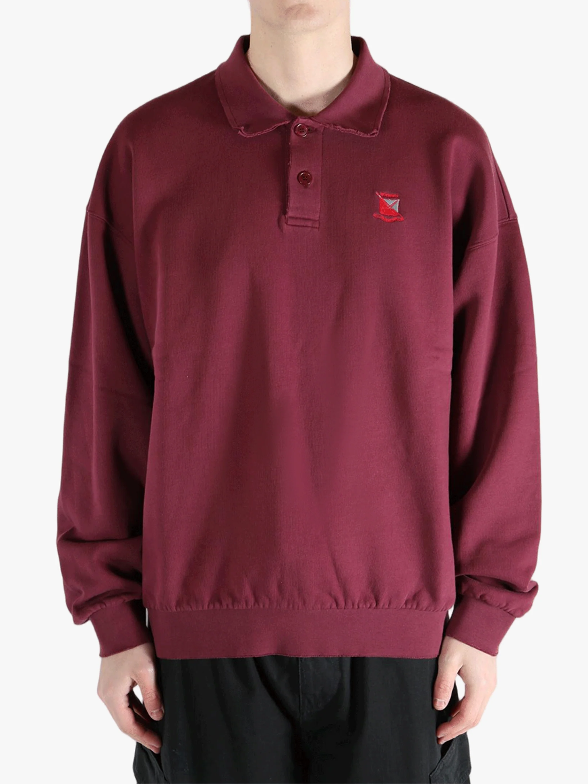 VETEMENTS - Men Distressed Polo Logo Sweatshirt