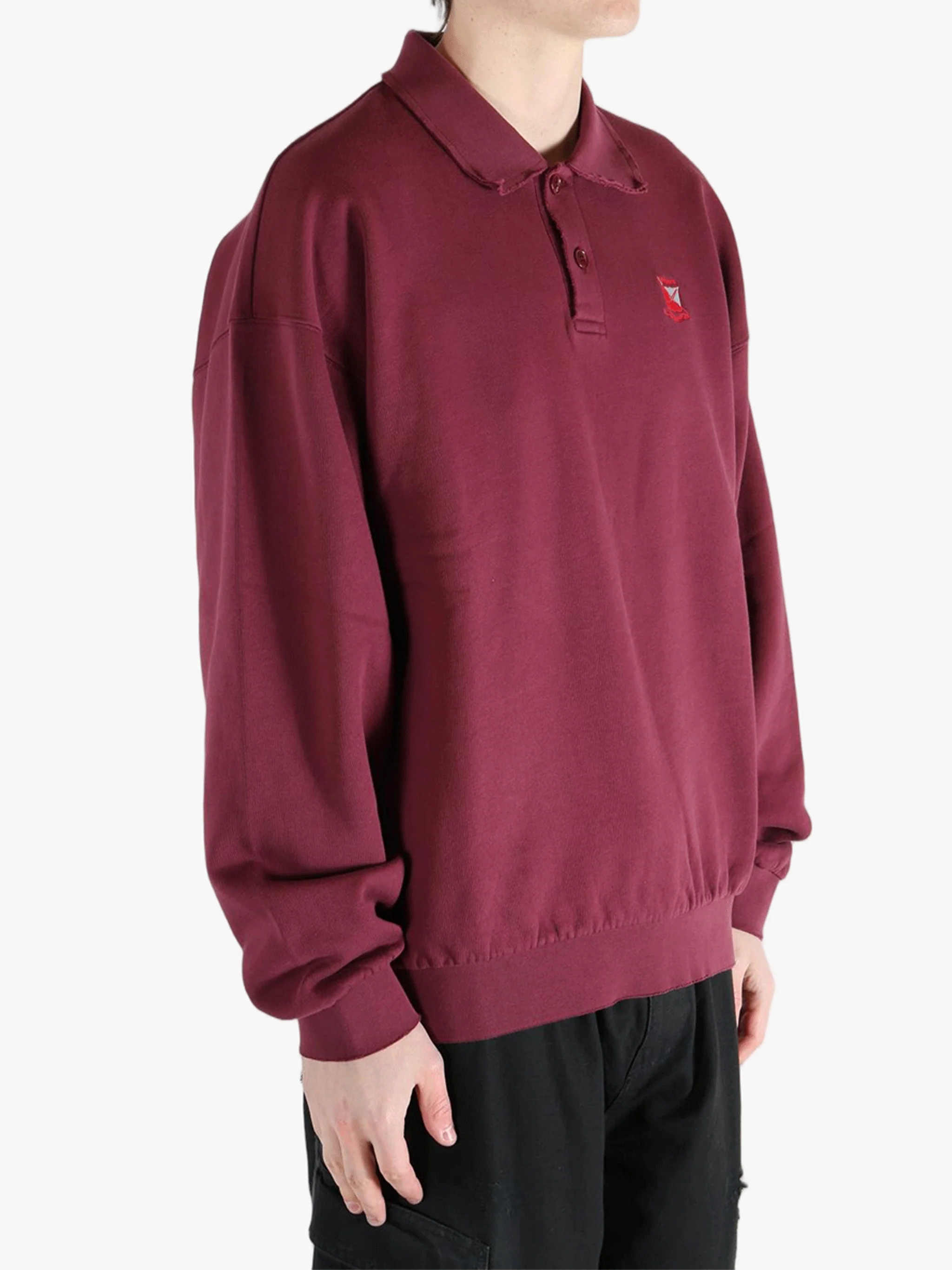 VETEMENTS - Men Distressed Polo Logo Sweatshirt - Image 2