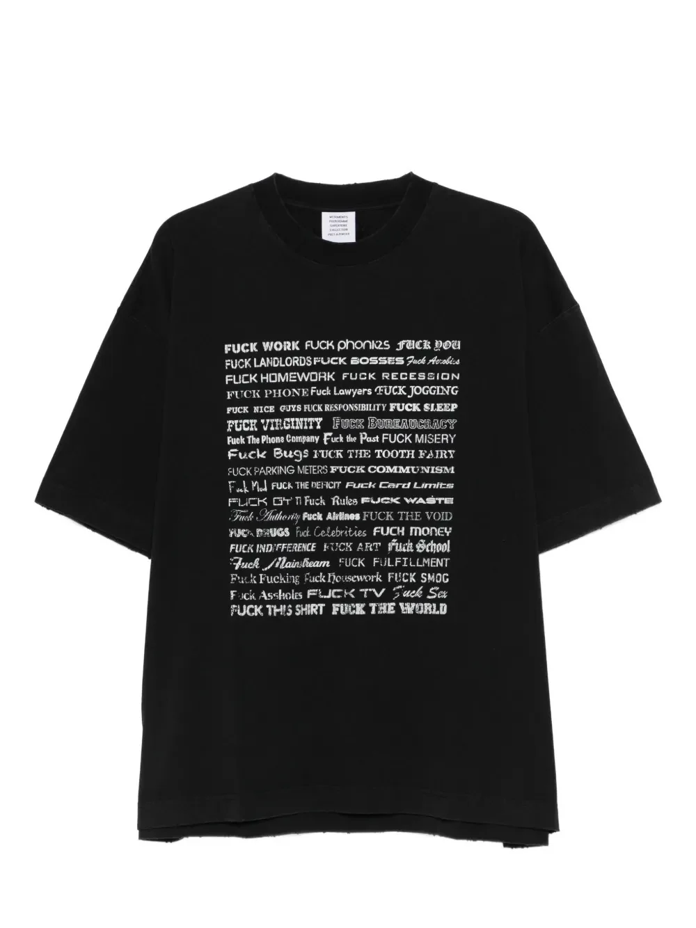 VETEMENTS - Men Fuck Everything T-Shirt - Image 5