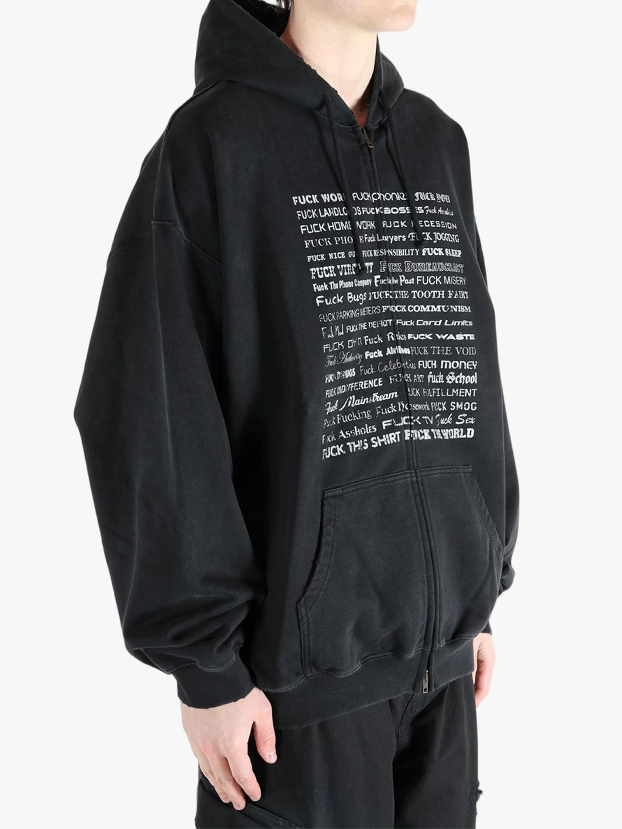 VETEMENTS - Men Fuck Everything Zip-Up Hoodie - Image 2