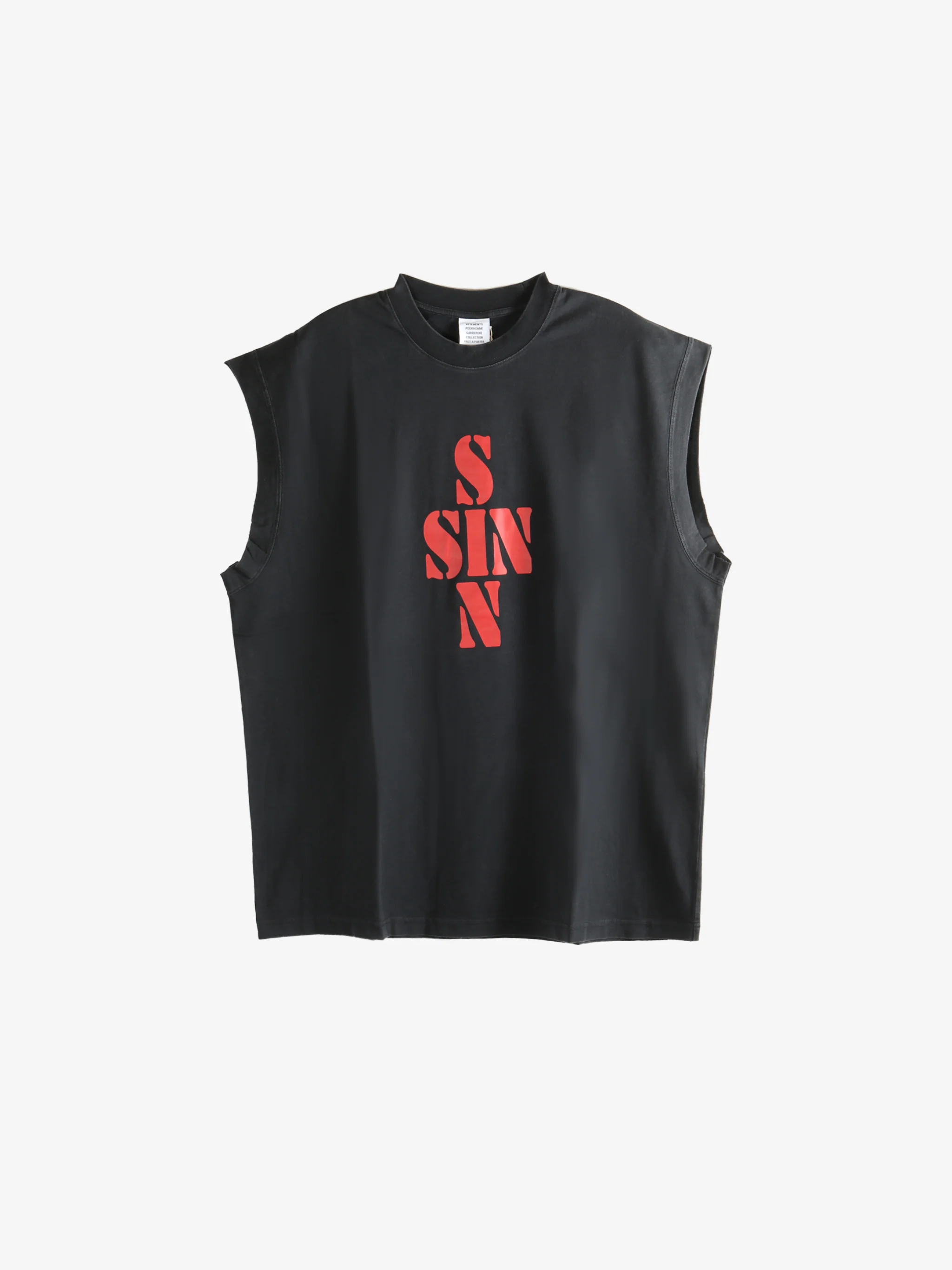 VETEMENTS - Men Sin Sleeveless T-Shirt - Image 4