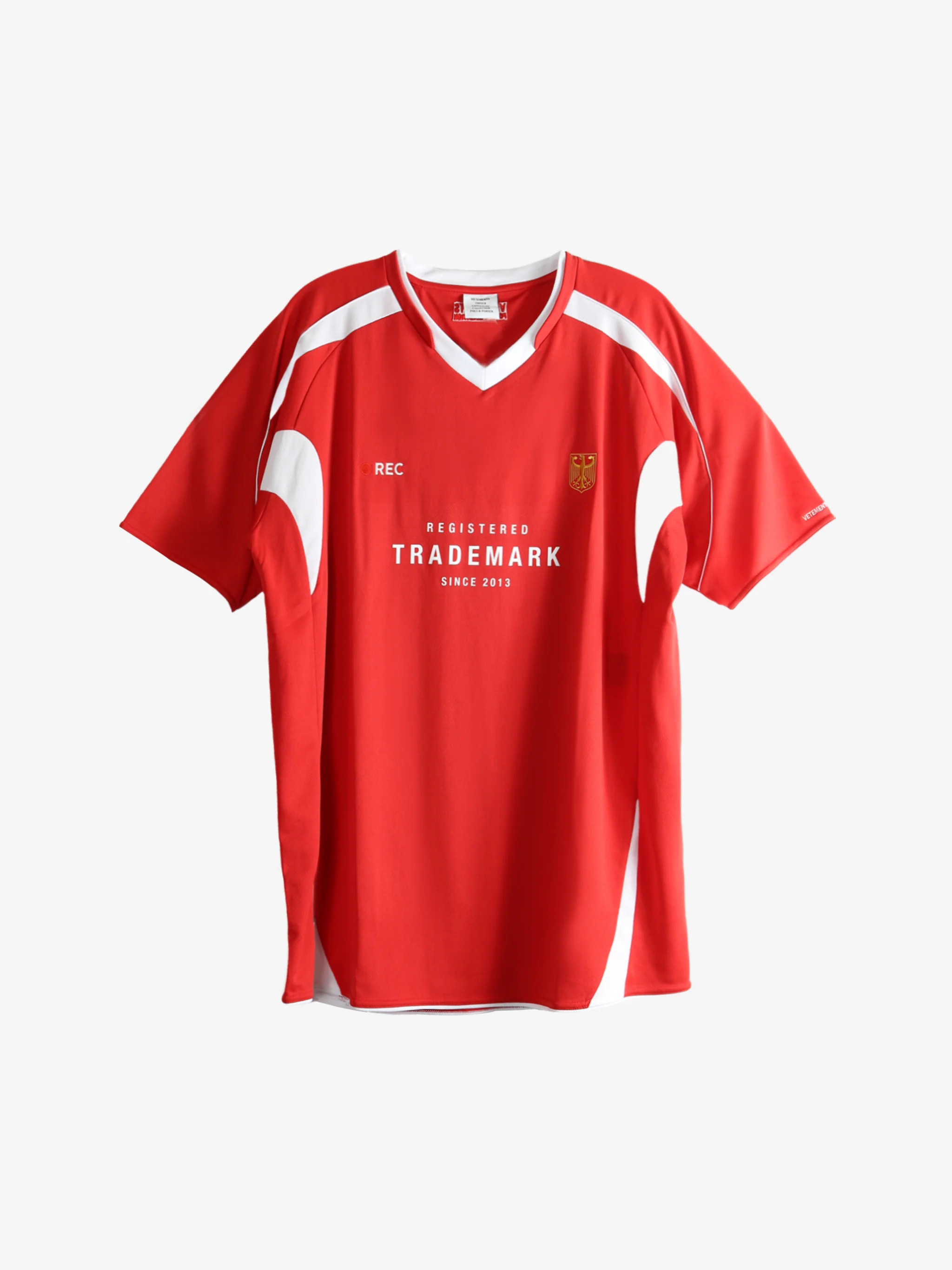 VETEMENTS - Men Trademark Football Jersey T-Shirt - Image 4