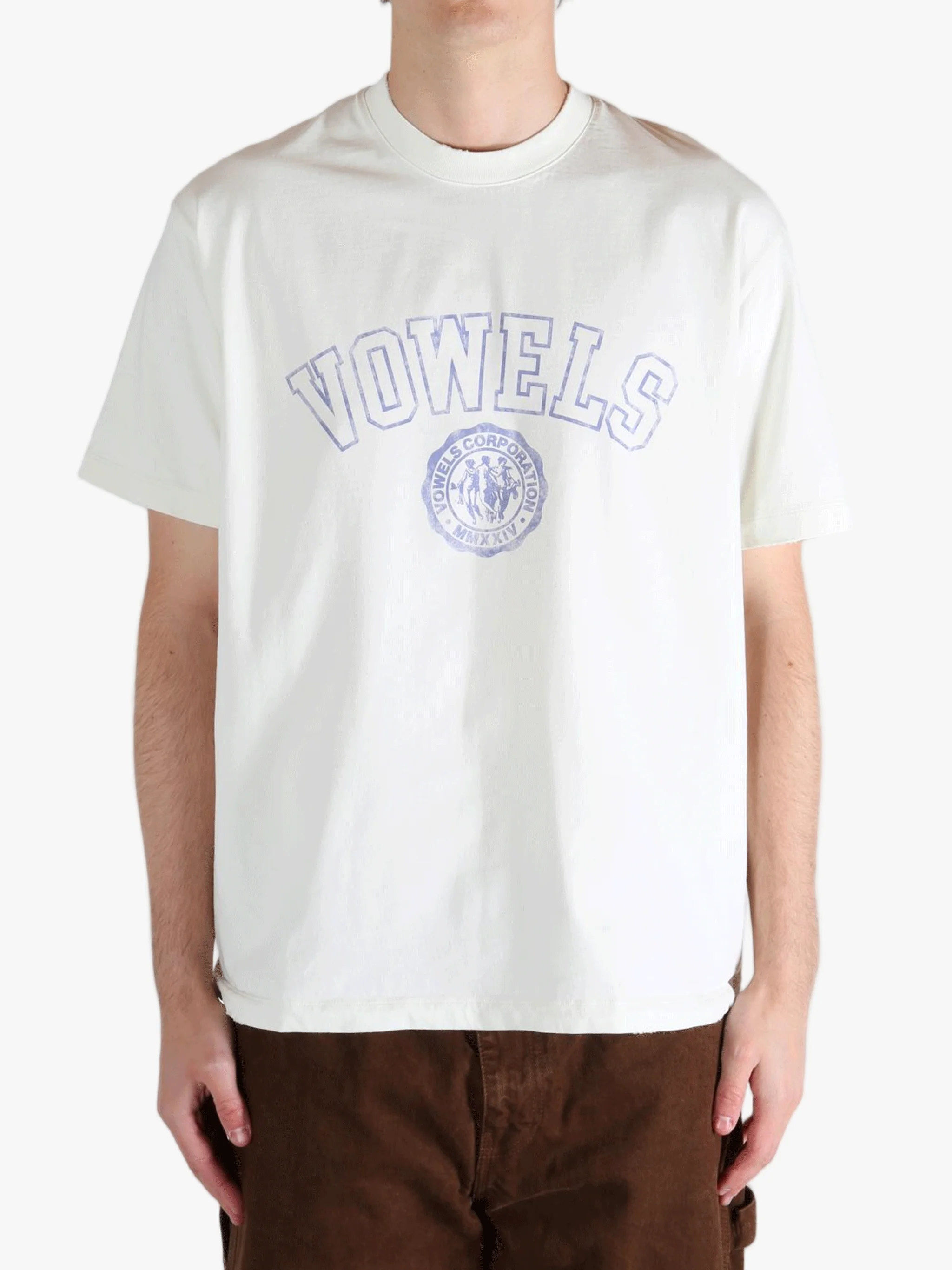 VOWELS - Men Faded Collegiate Tee