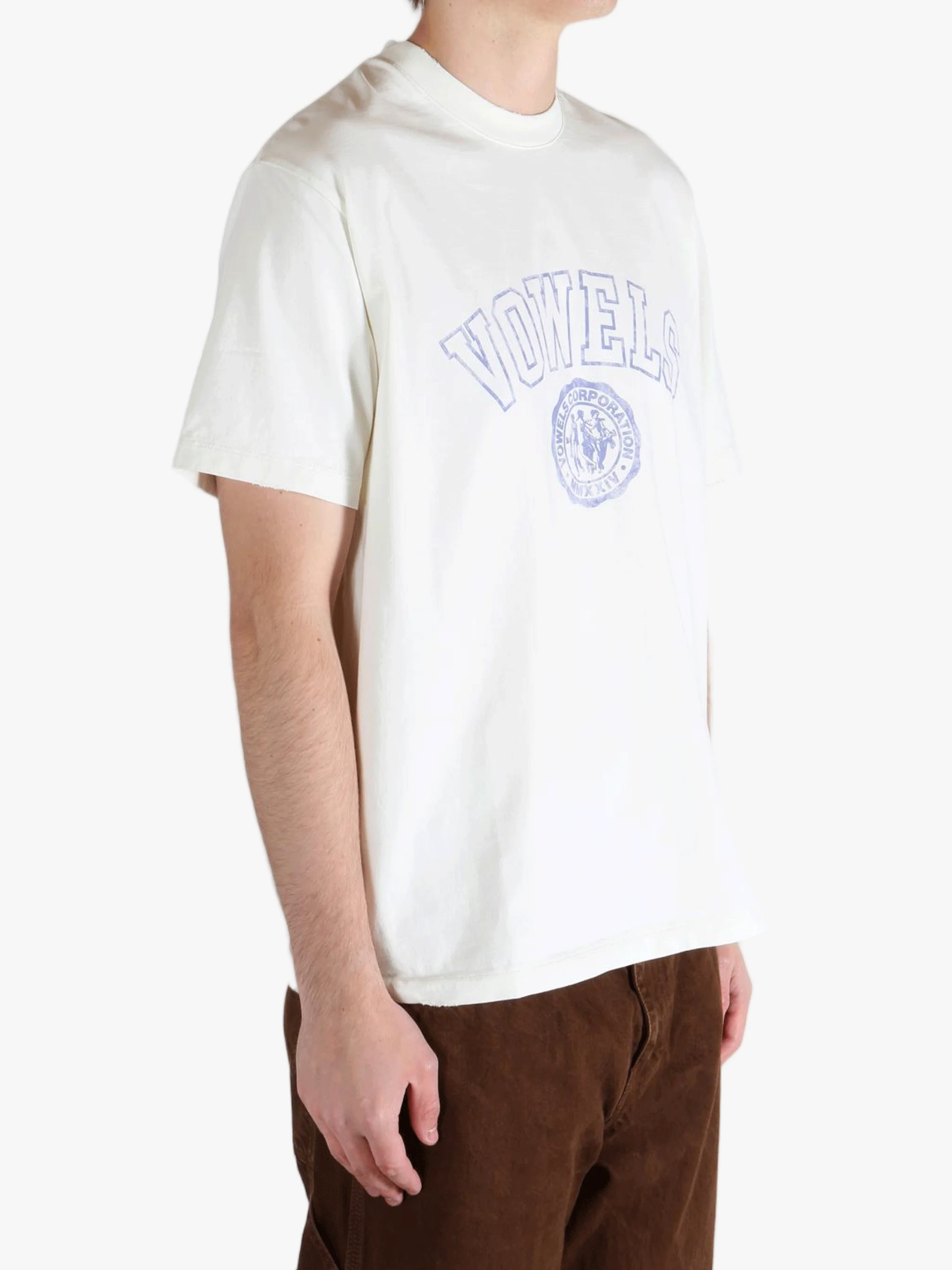 VOWELS - Men Faded Collegiate Tee - Image 2