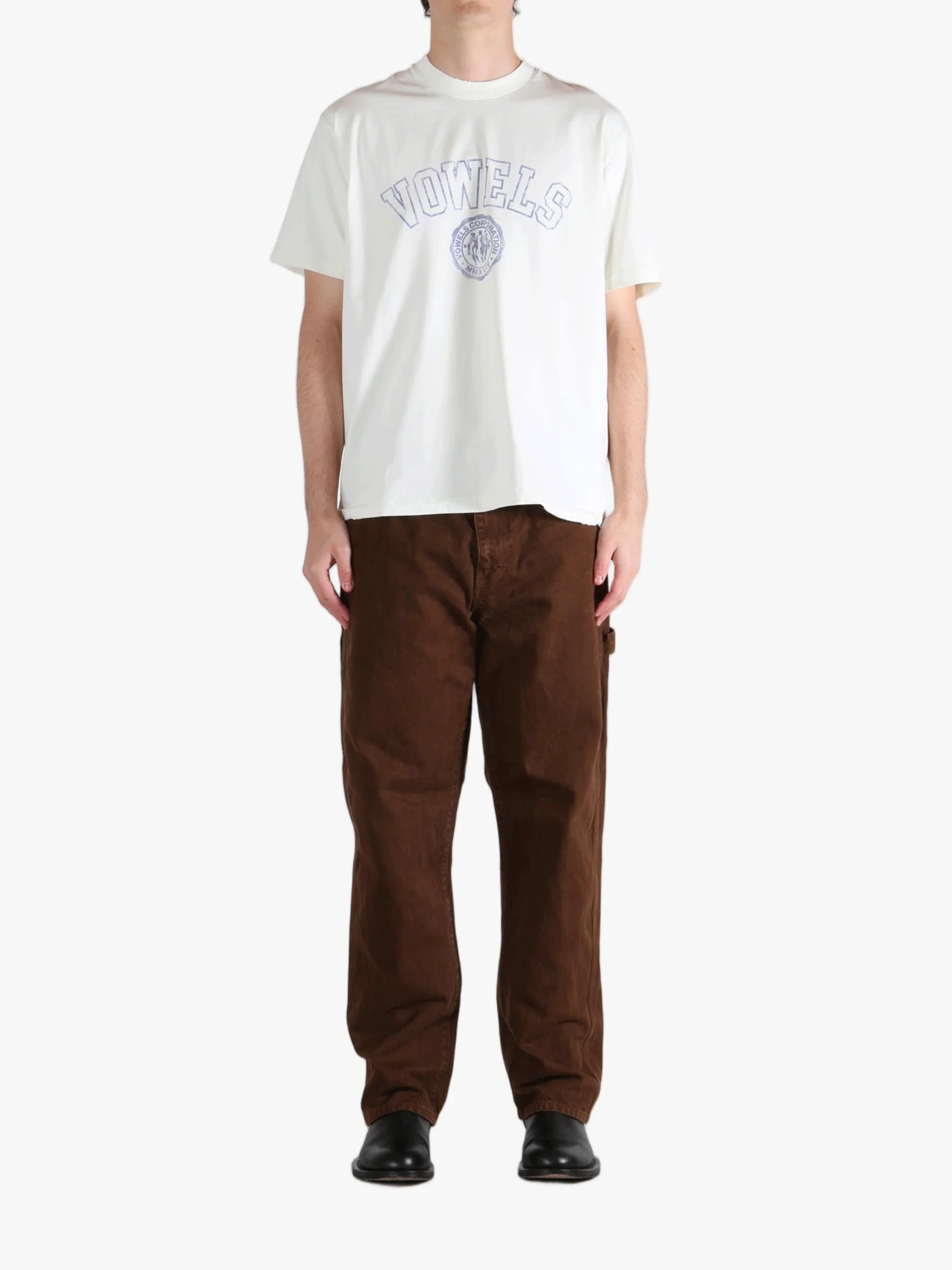 VOWELS - Men Faded Collegiate Tee - Image 4