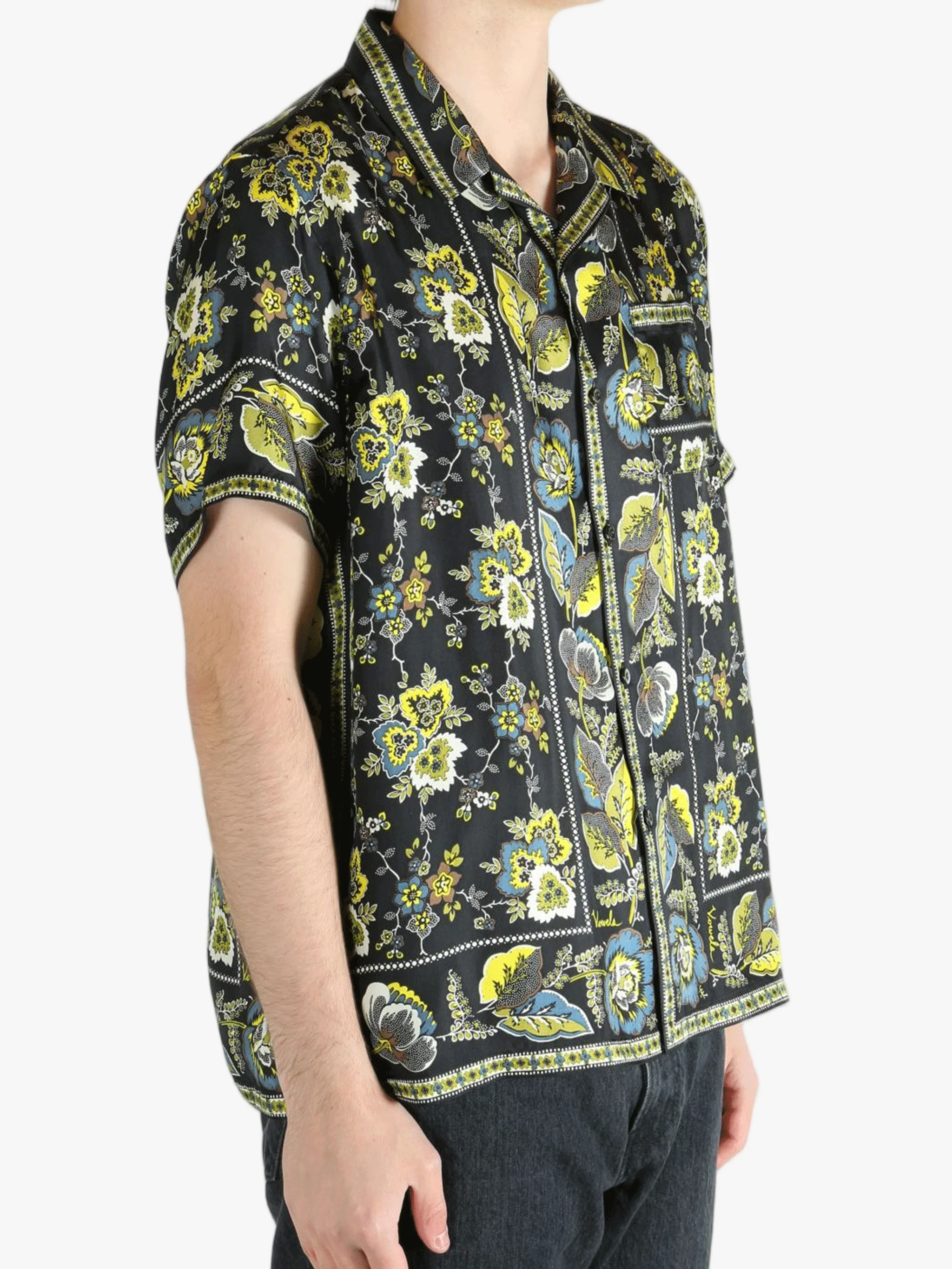 VOWELS - Men S/S Silk Shirt - Image 2