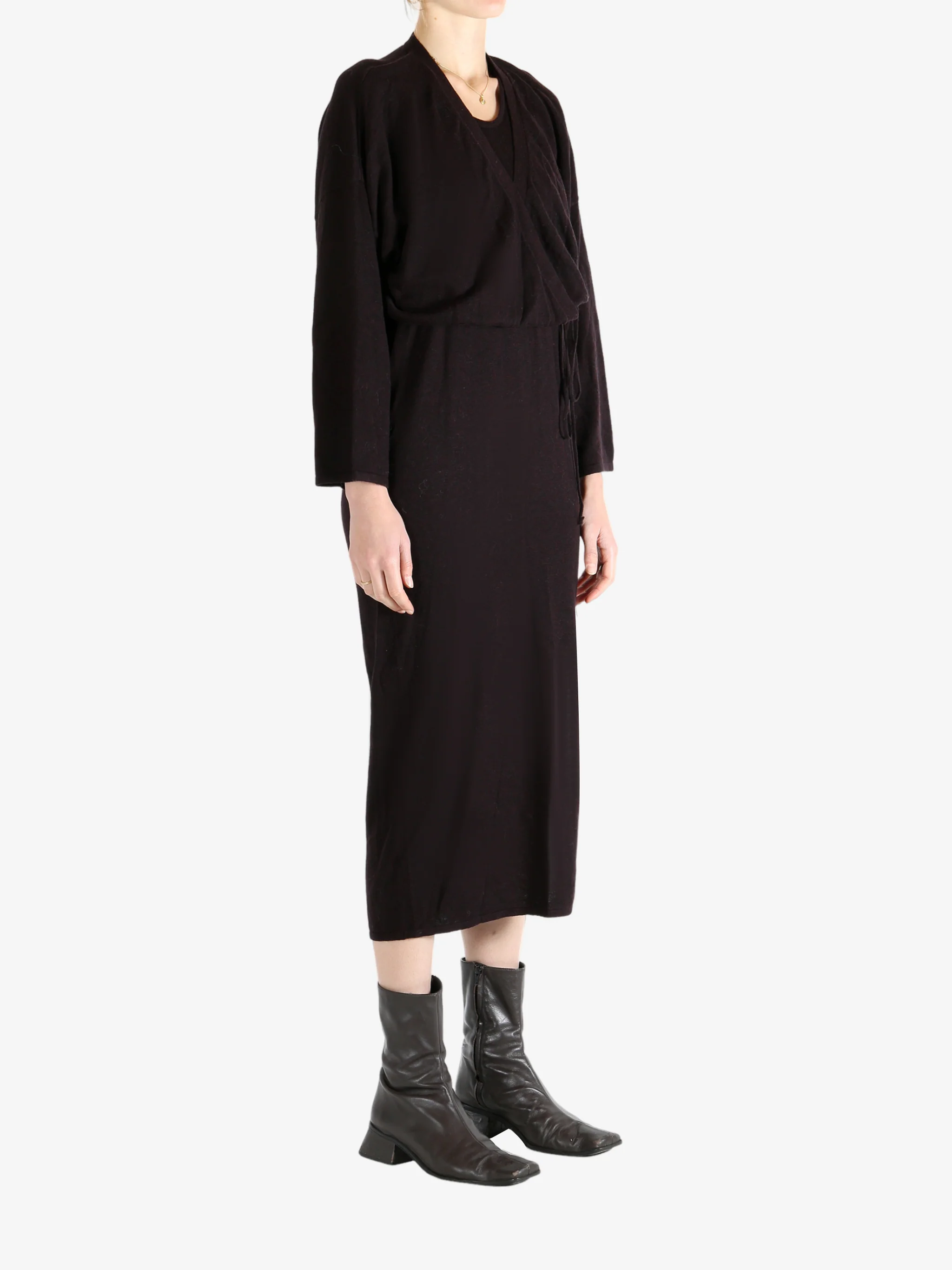 YANGKEHAN - Women Elegant Wool - Cashmere Dress - Image 2