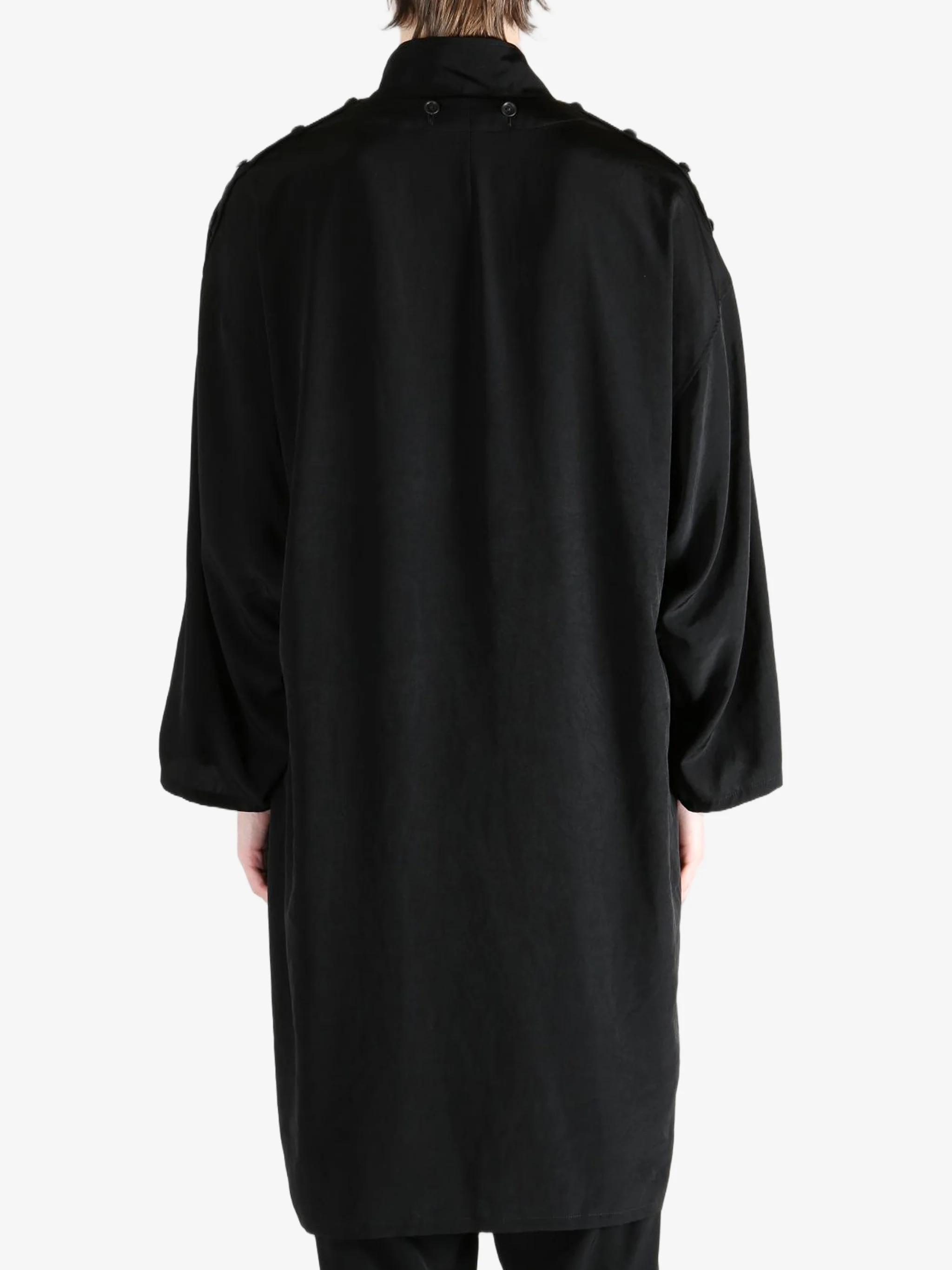 YOHJI YAMAMOTO POUR HOMME - Men Button Stand Long Sleeve Jacket - Image 3