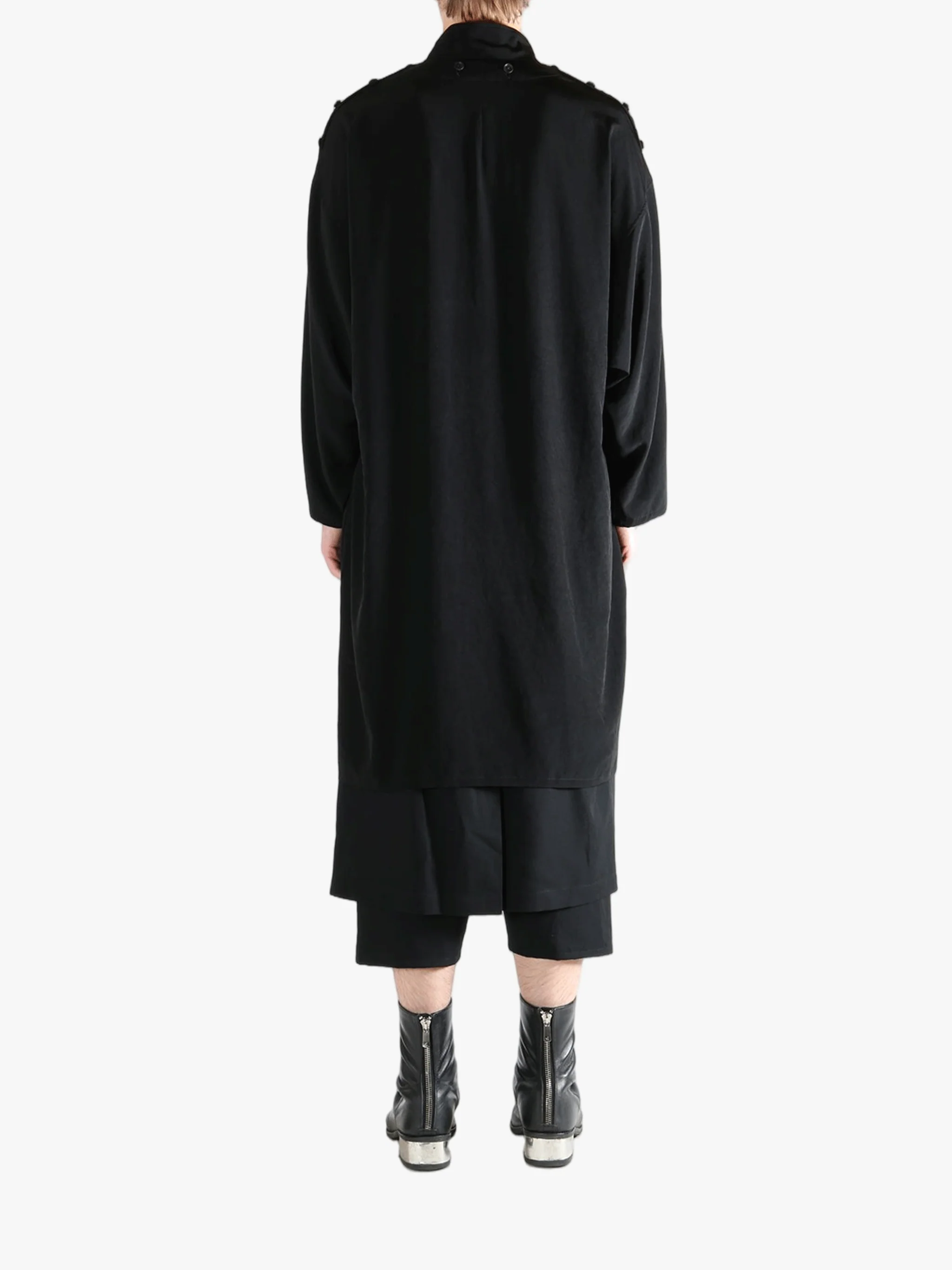 YOHJI YAMAMOTO POUR HOMME - Men Button Stand Long Sleeve Jacket - Image 6