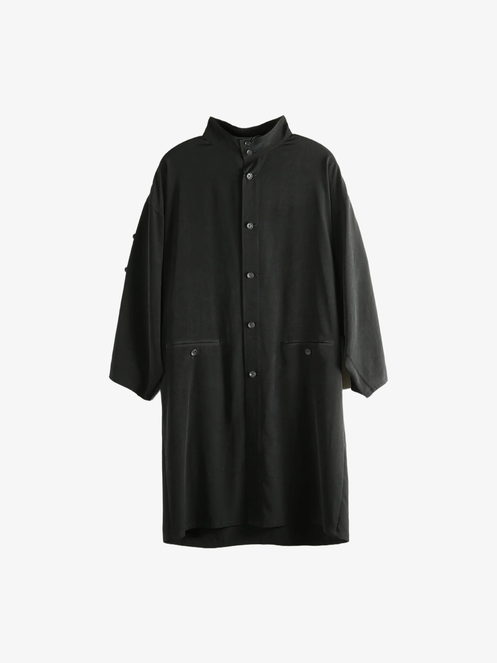YOHJI YAMAMOTO POUR HOMME - Men Button Stand Long Sleeve Jacket - Image 7