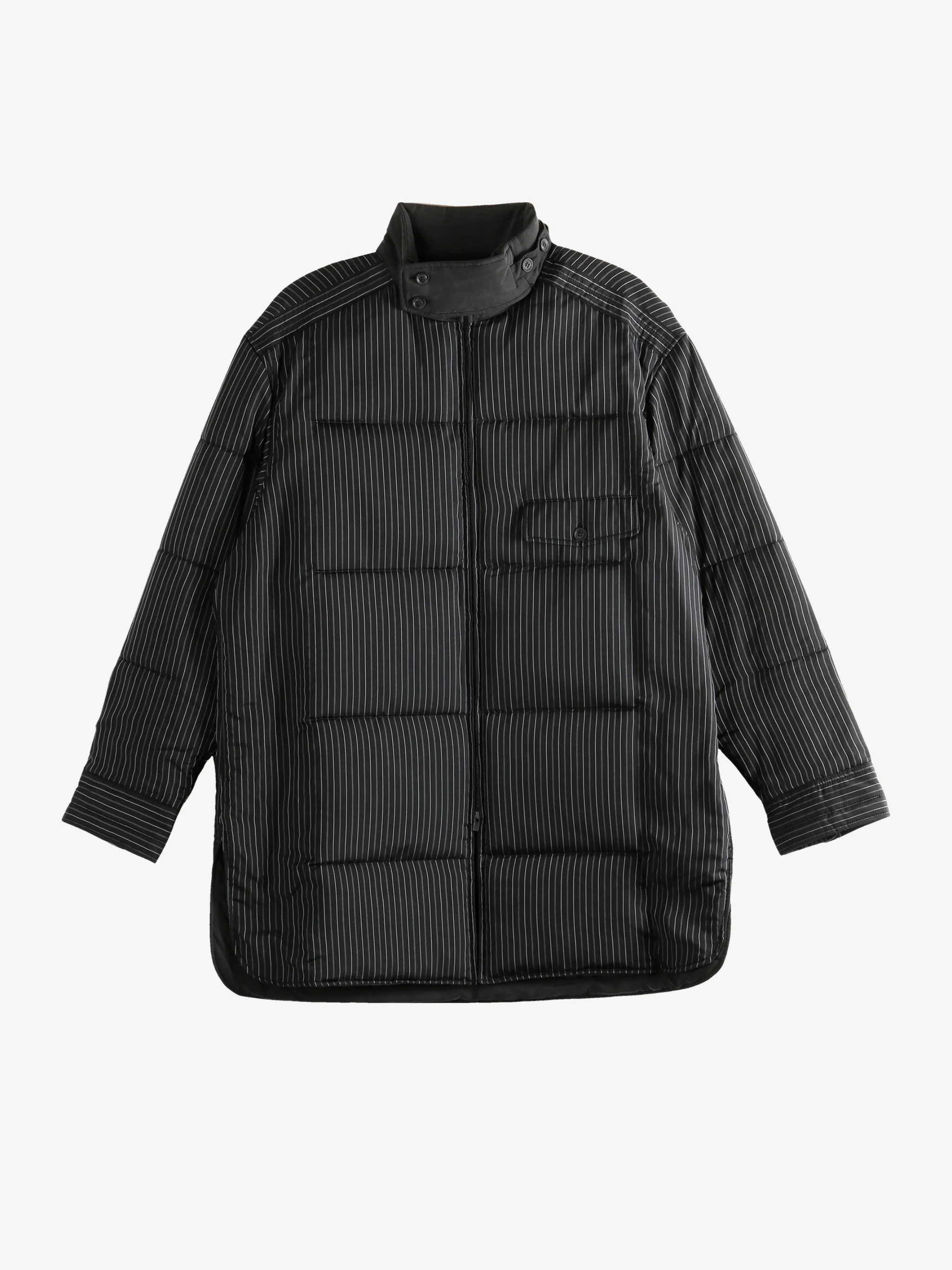 YOHJI YAMAMOTO POUR HOMME - Men Chin Strap Padded B Coat - Image 5