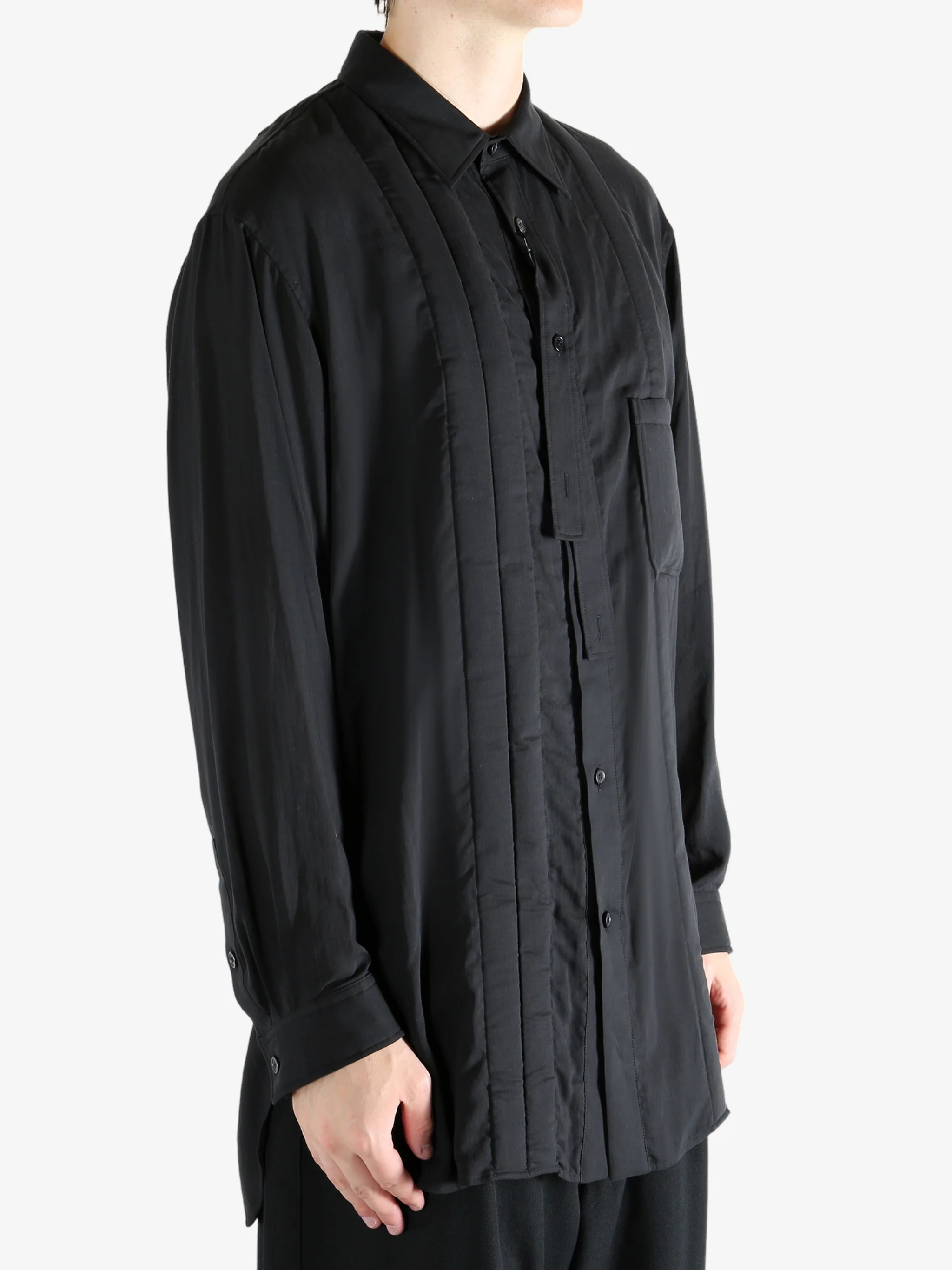 YOHJI YAMAMOTO POUR HOMME - Men  Double Placket Padded B Shirt - Image 2
