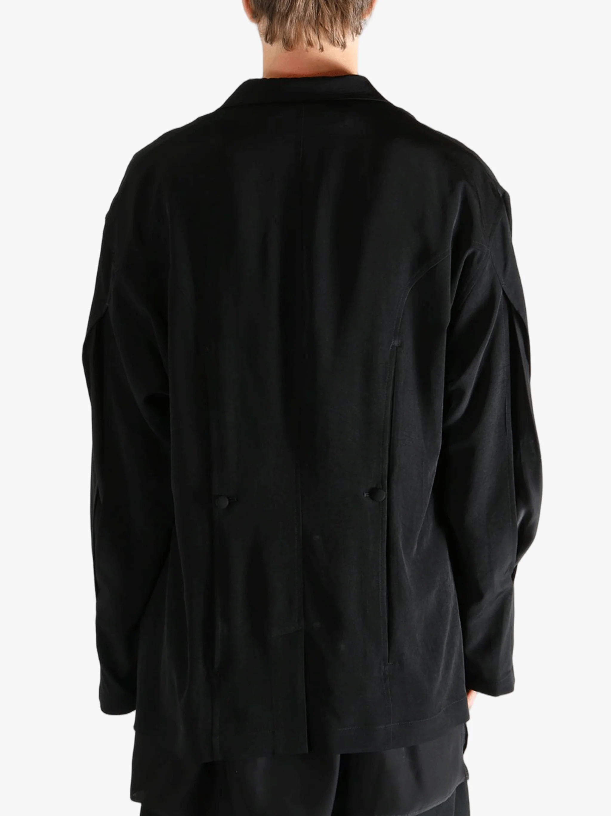 YOHJI YAMAMOTO POUR HOMME - Men Front And Back Opened Lapel Jacket - Image 3