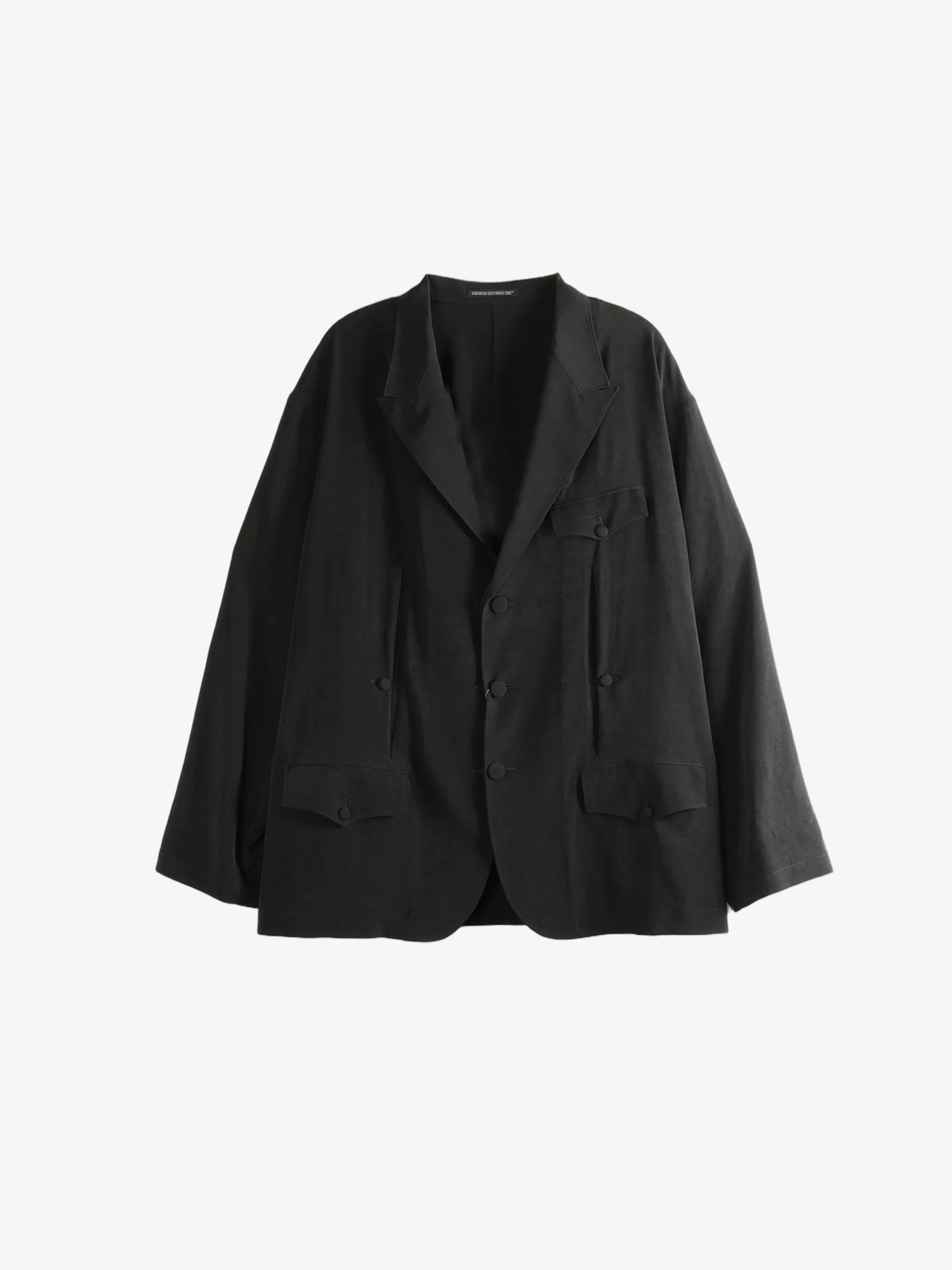 YOHJI YAMAMOTO POUR HOMME - Men Front And Back Opened Lapel Jacket - Image 4