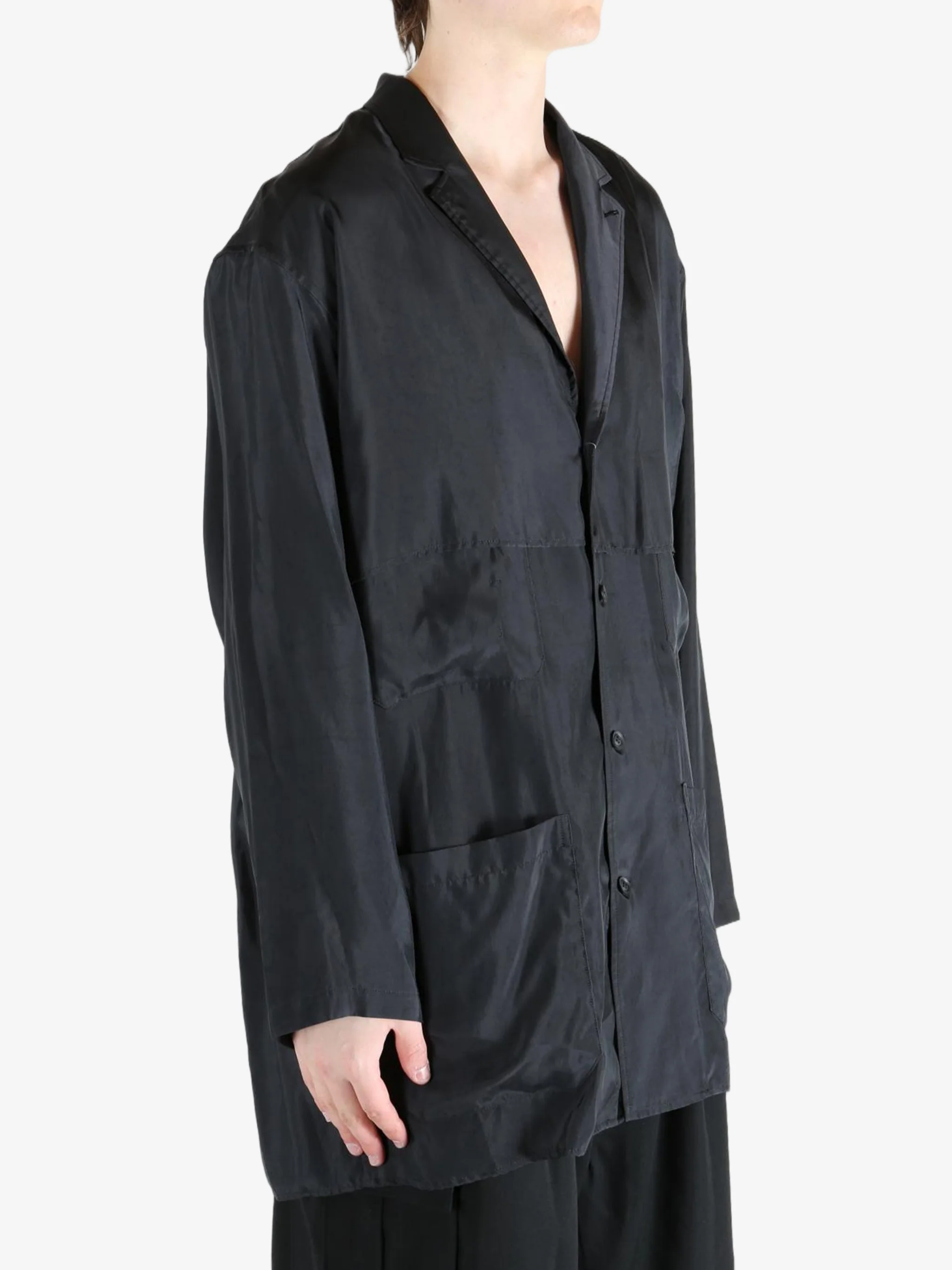 YOHJI YAMAMOTO POUR HOMME - Men Front Double Shirt Jacket - Image 2