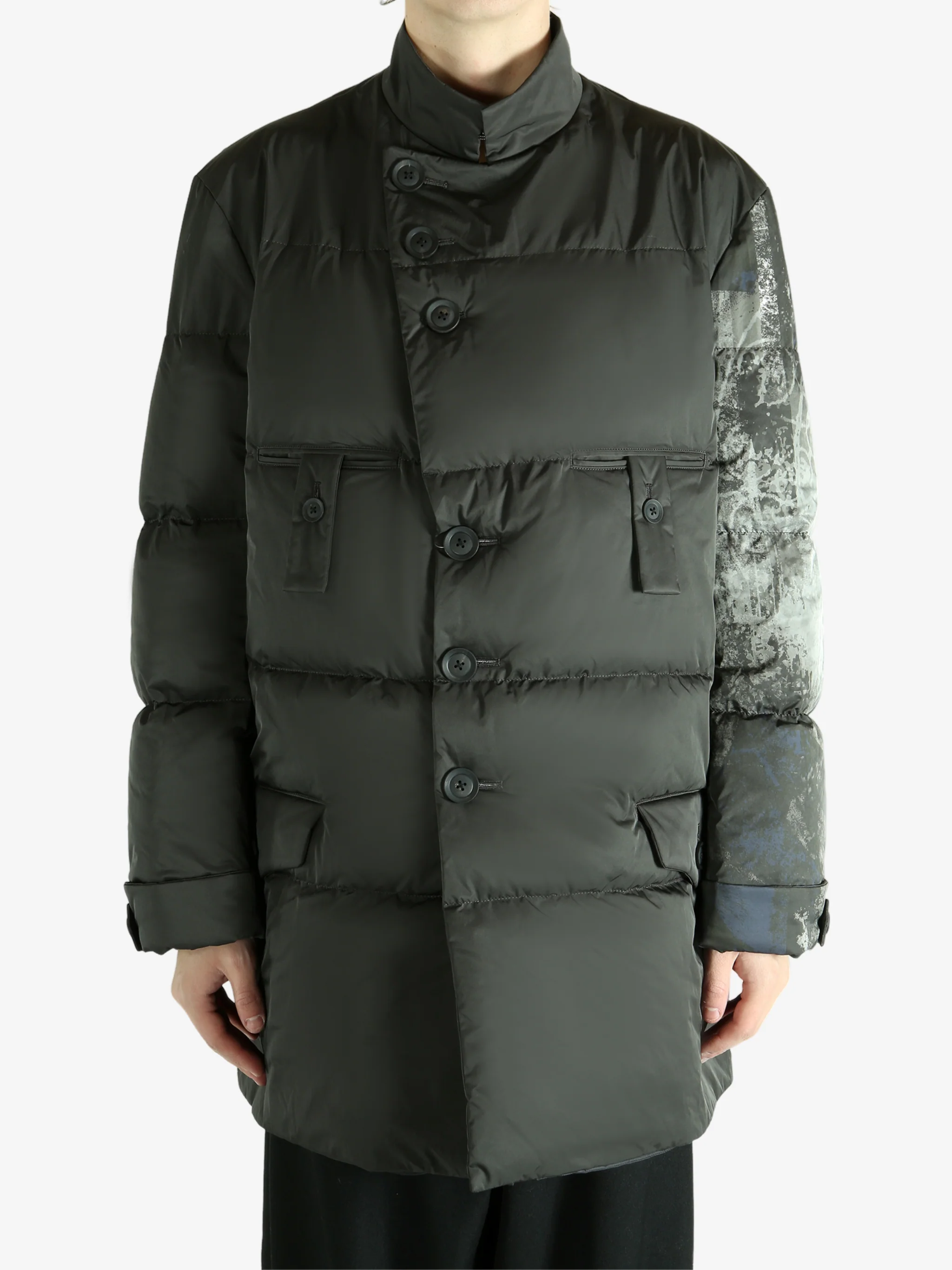 YOHJI YAMAMOTO POUR HOMME - Men Horizontal Padded Long Pt Jacket - Image 5
