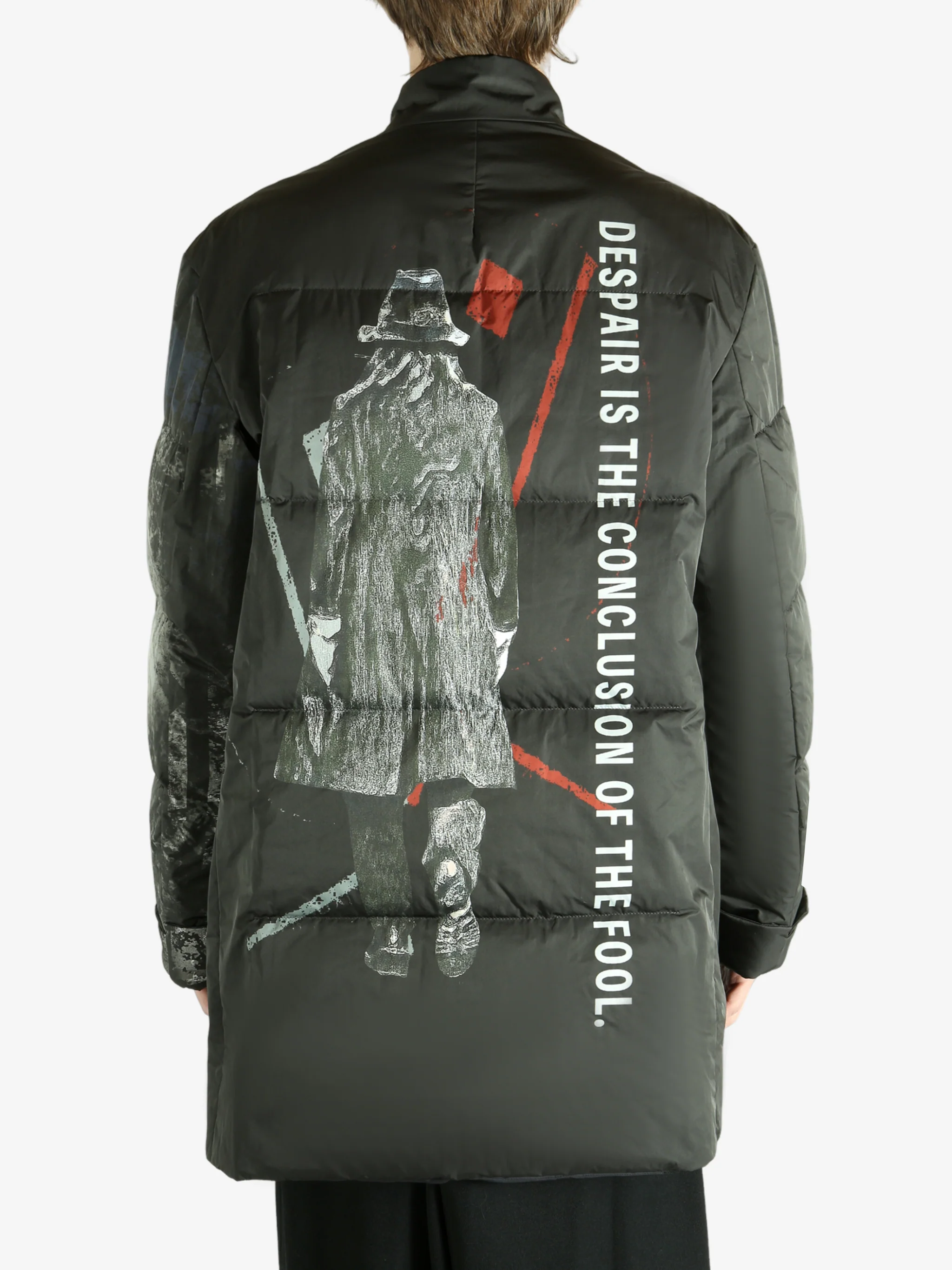 YOHJI YAMAMOTO POUR HOMME - Men Horizontal Padded Long Pt Jacket - Image 7
