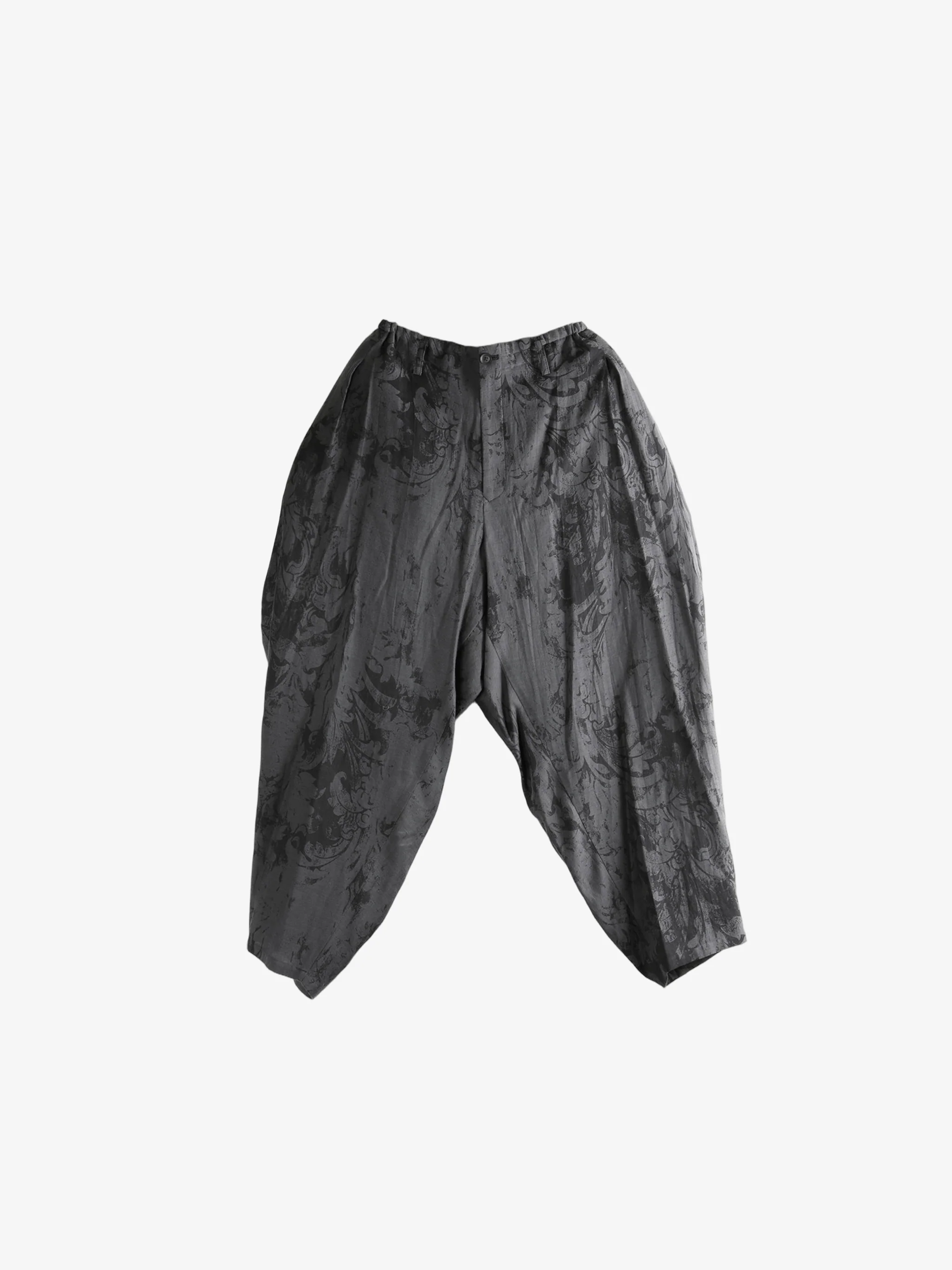 YOHJI YAMAMOTO POUR HOMME - Men Jacquard Drape Pants - Image 4