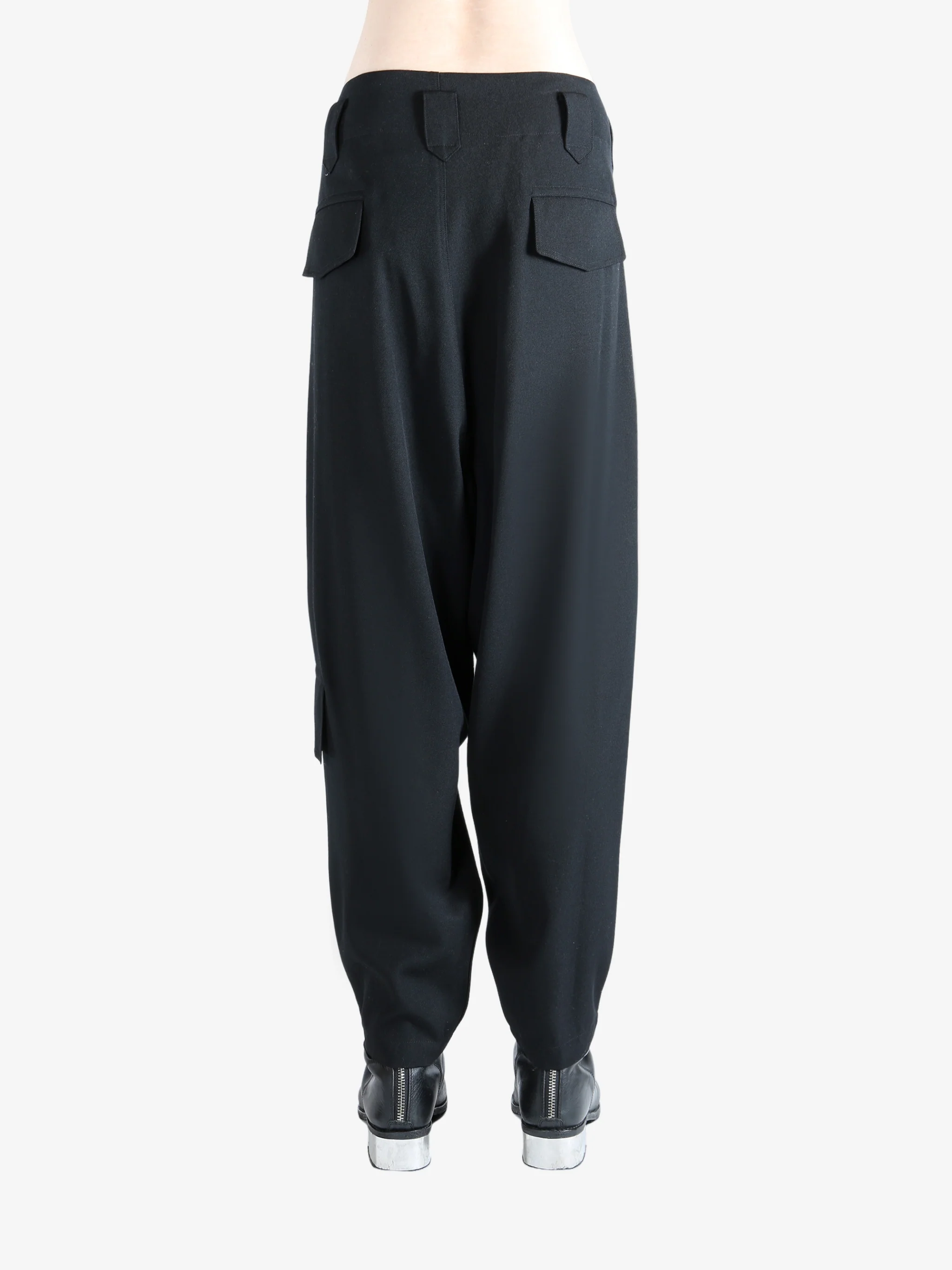YOHJI YAMAMOTO POUR HOMME - Men Left Side Pkt Gab P Pants - Image 3