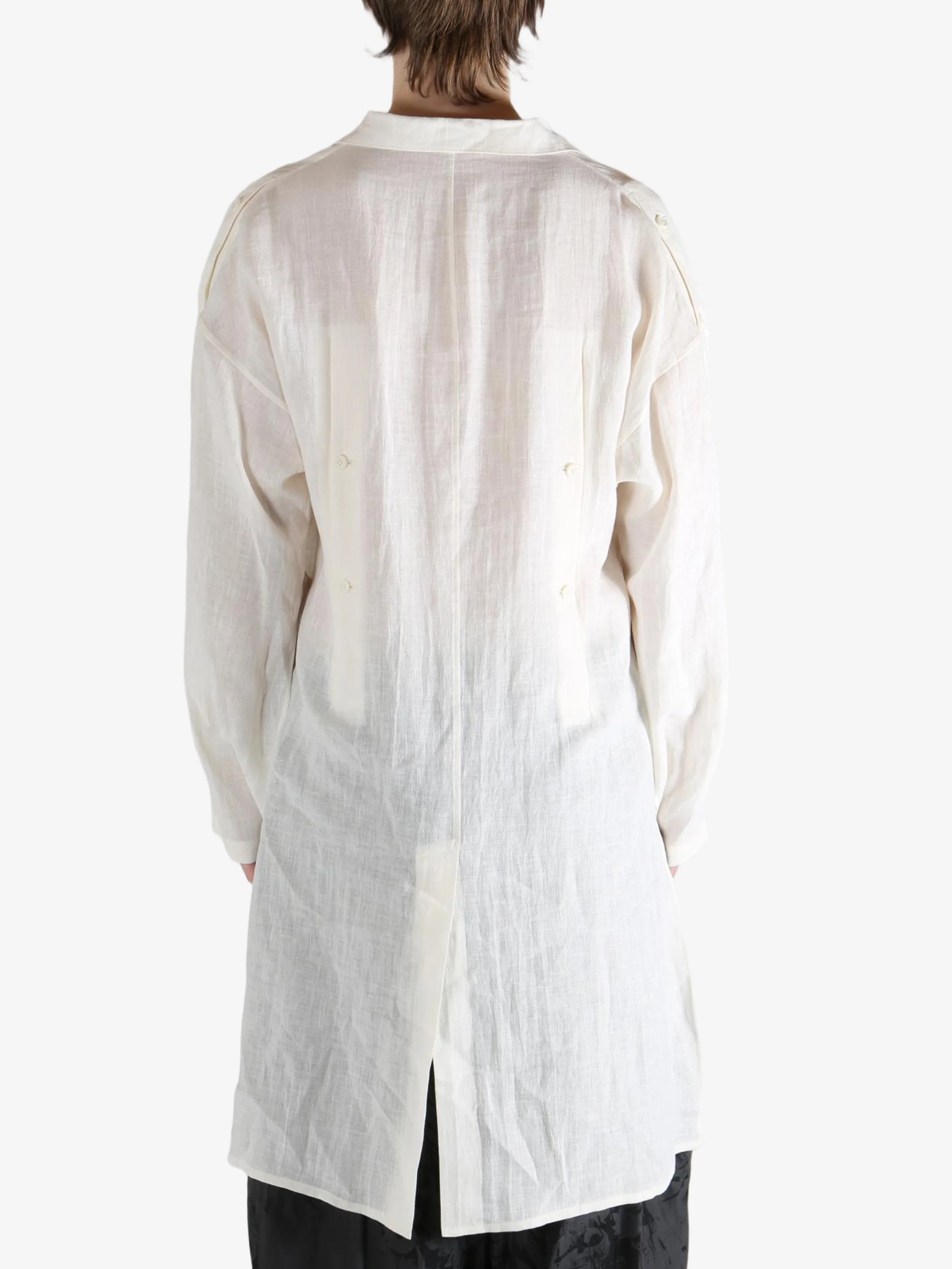 YOHJI YAMAMOTO POUR HOMME - Men Sakana Long Jacket - Image 3