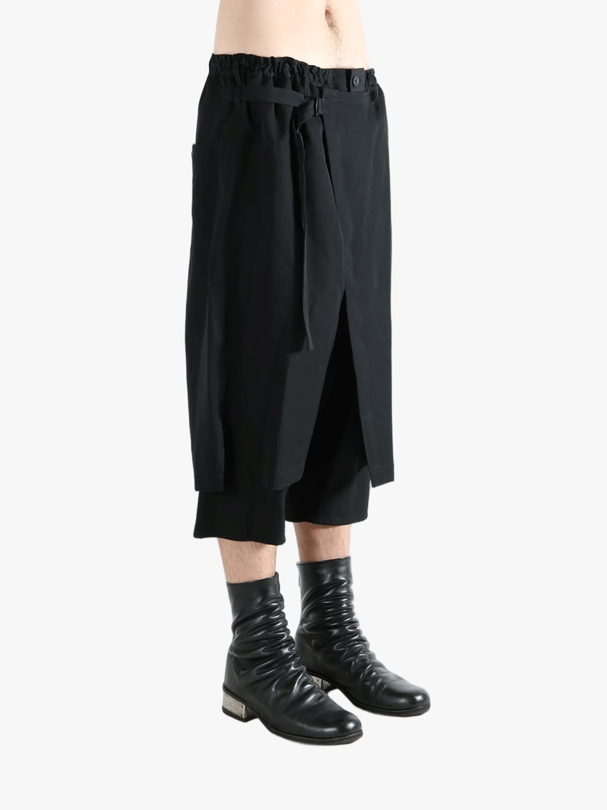 YOHJI YAMAMOTO POUR HOMME - Men Standard Wrap Pants - Image 2