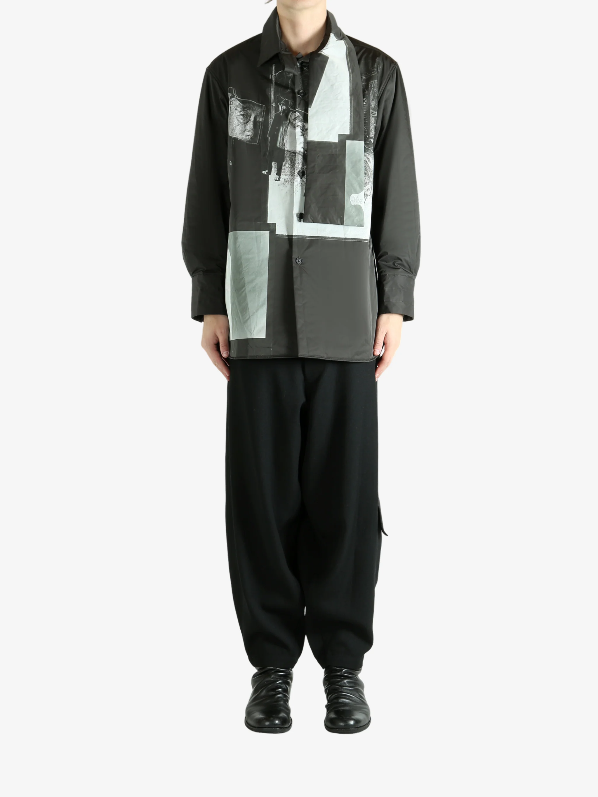 YOHJI YAMAMOTO POUR HOMME - Men  Stole Detail Padded S Coat - Image 4