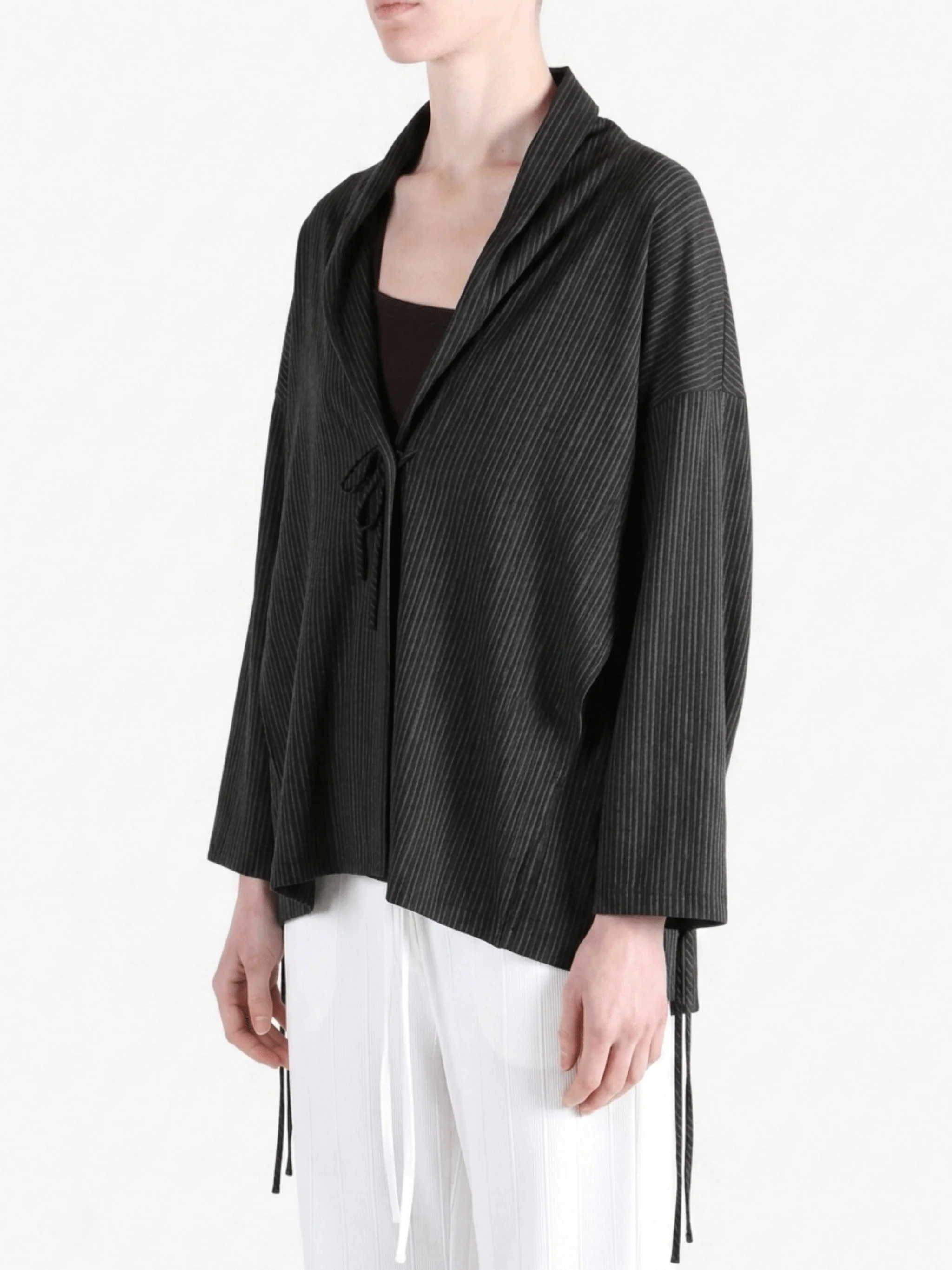YOHJI YAMAMOTO POUR HOMME - Men Thin Stripe Jacket - Image 2