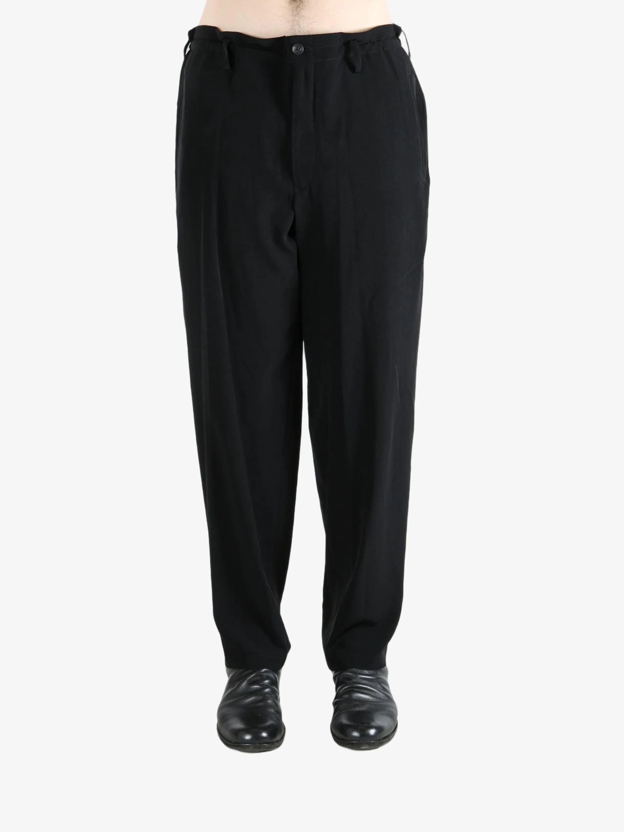YOHJI YAMAMOTO POUR HOMME - Men Triangle Tab Slim Pant