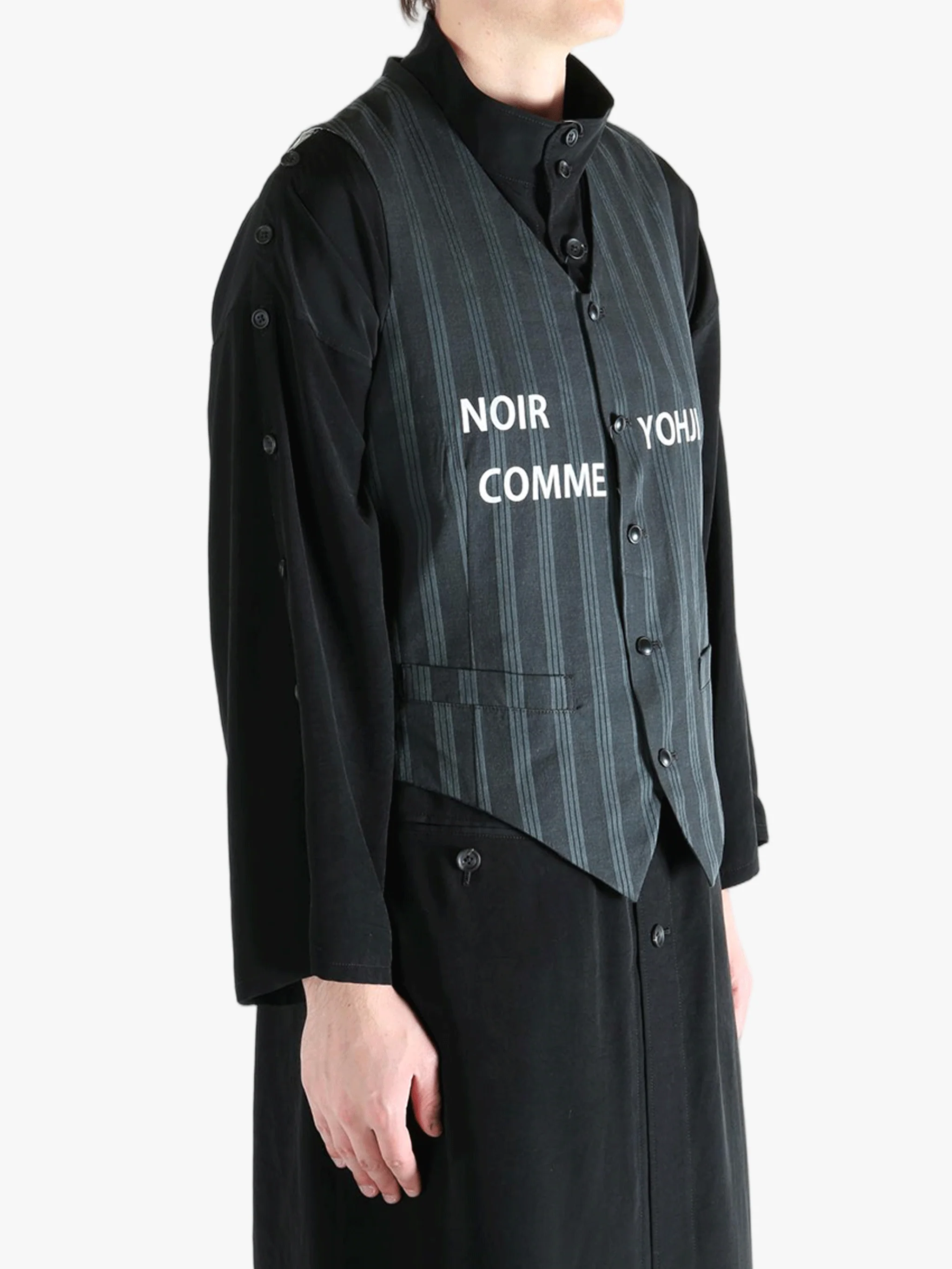 YOHJI YAMAMOTO POUR HOMME - Men Yohji Stripe Vest - Image 2