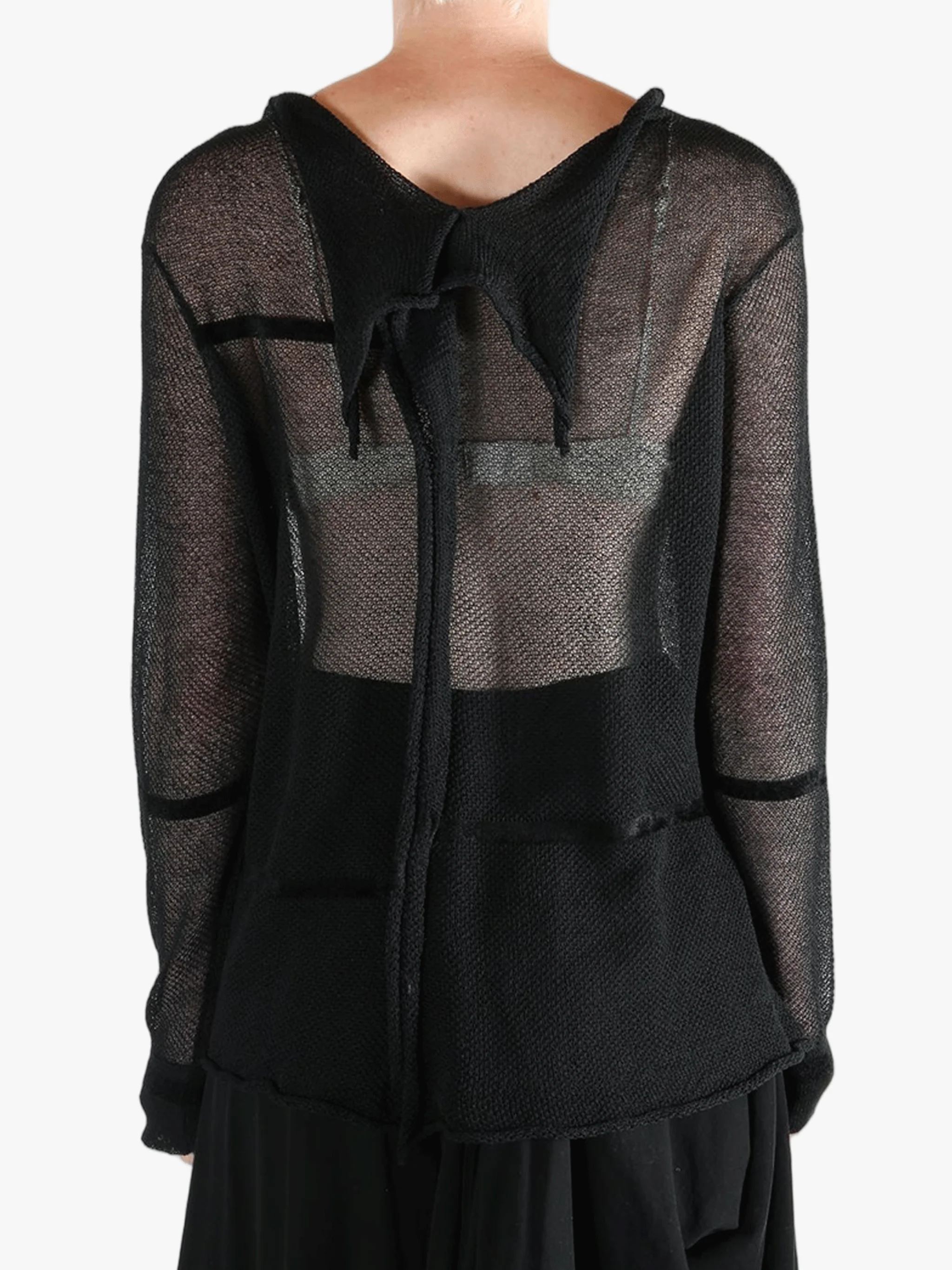 YOHJI YAMAMOTO - Women Draped Cardigan - Image 3