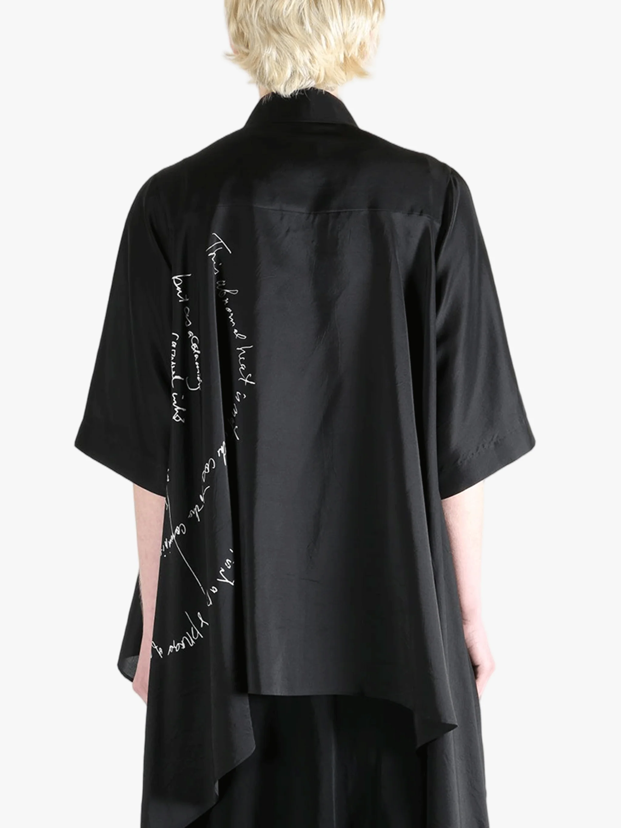 YOHJI YAMAMOTO - Women Flounce Short Sleeve Blouse - Image 3