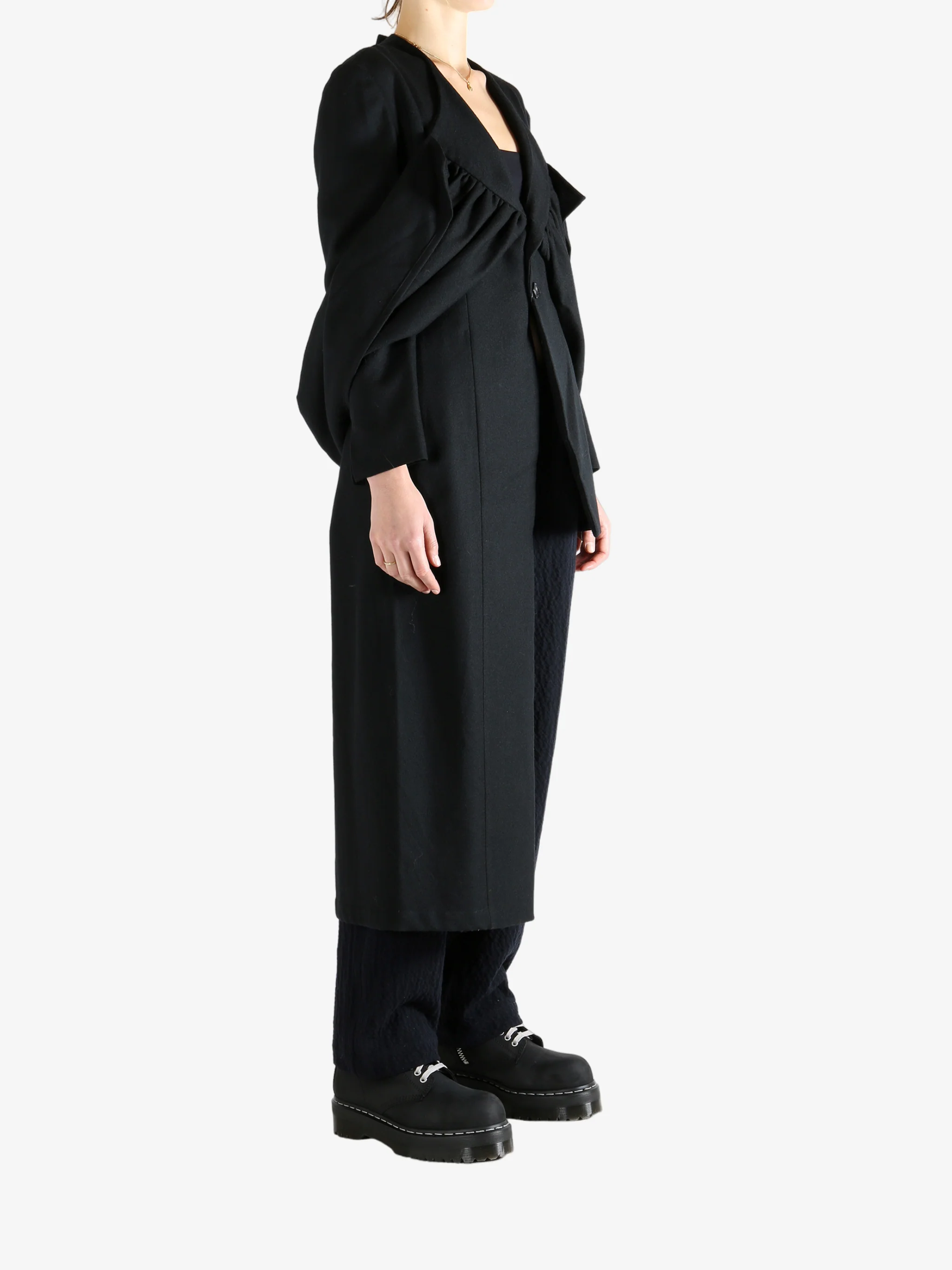 YOHJI YAMAMOTO - Women Gathered Stole D Jacket - Image 2
