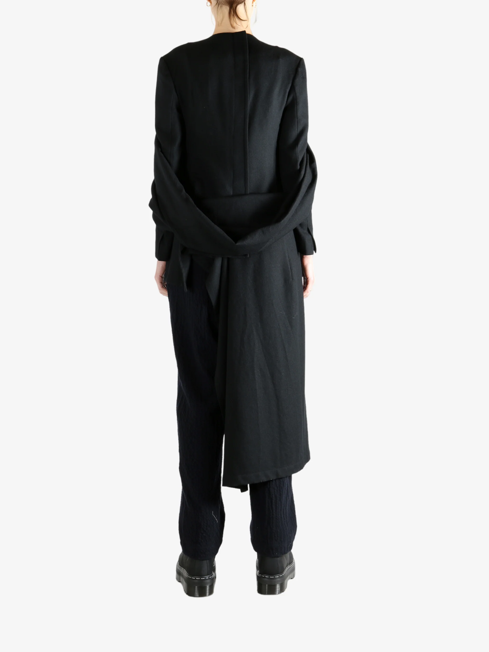 YOHJI YAMAMOTO - Women Gathered Stole D Jacket - Image 3
