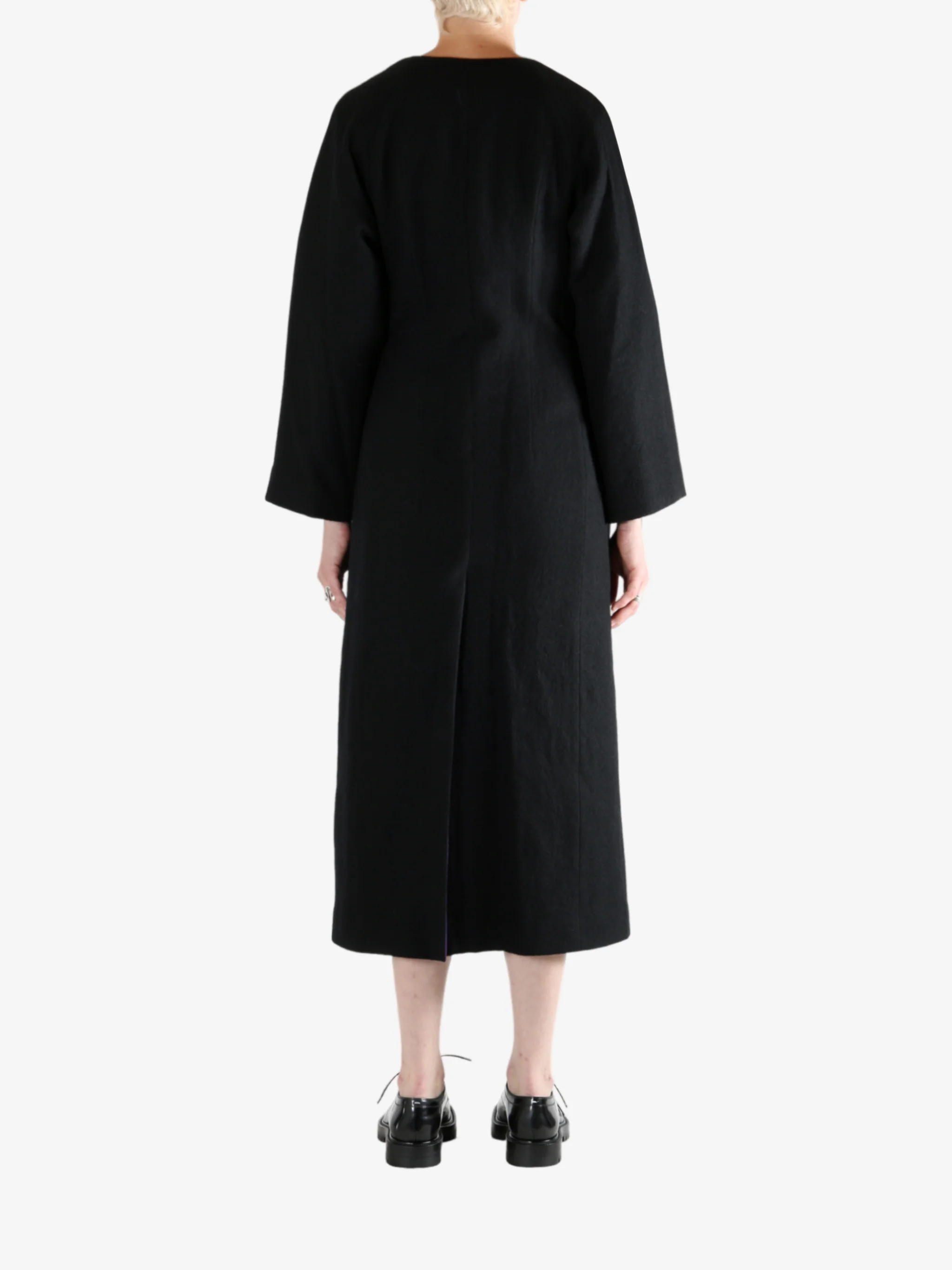 YOHJI YAMAMOTO - Women Reversible Peaked L Coat - Image 3