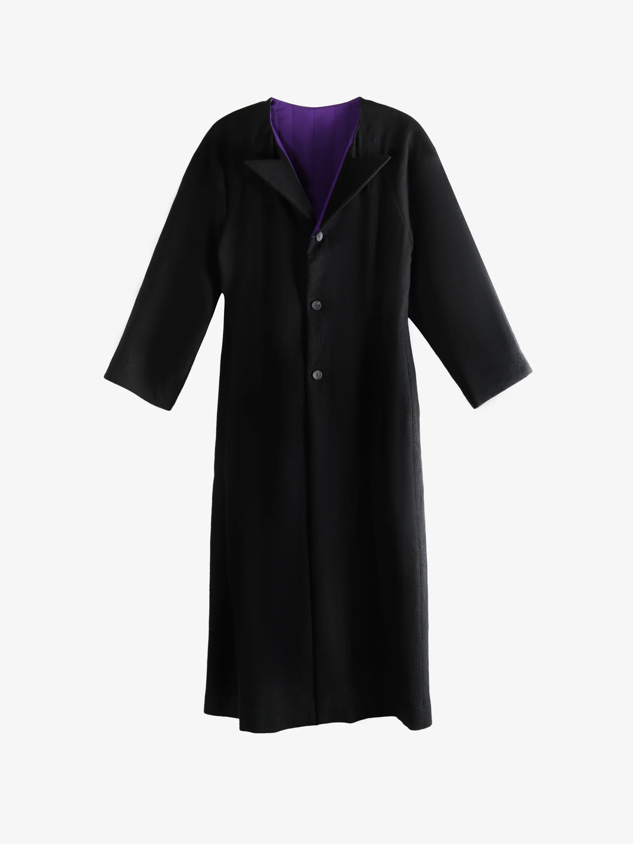 YOHJI YAMAMOTO - Women Reversible Peaked L Coat - Image 4