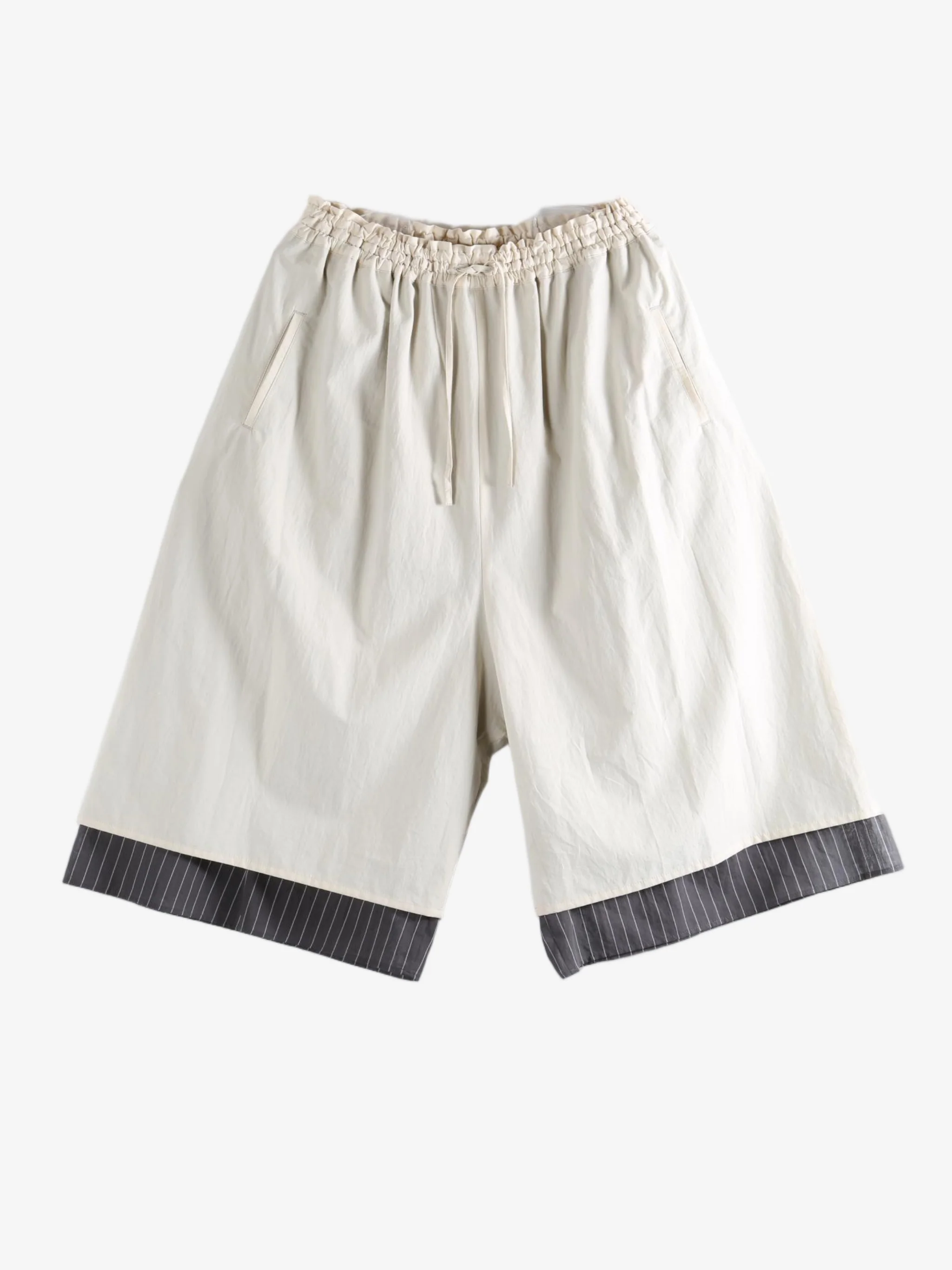 Y'S - Women Cotton Broad Gathere Double Pants - Image 4