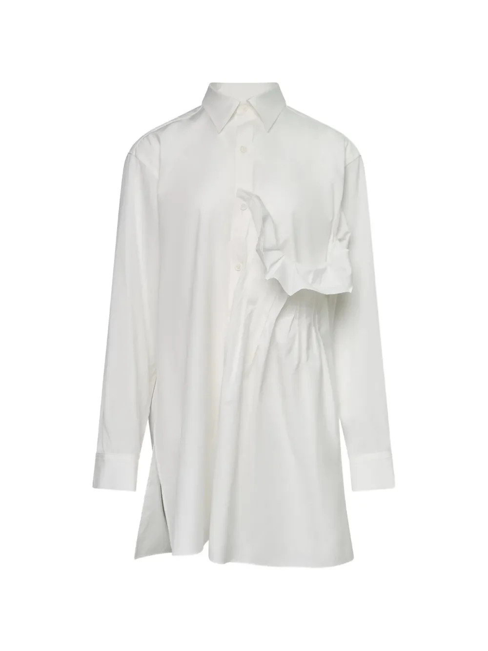 Y'S - Women Cotton Broad Left Side Tuck Shirt - Image 4