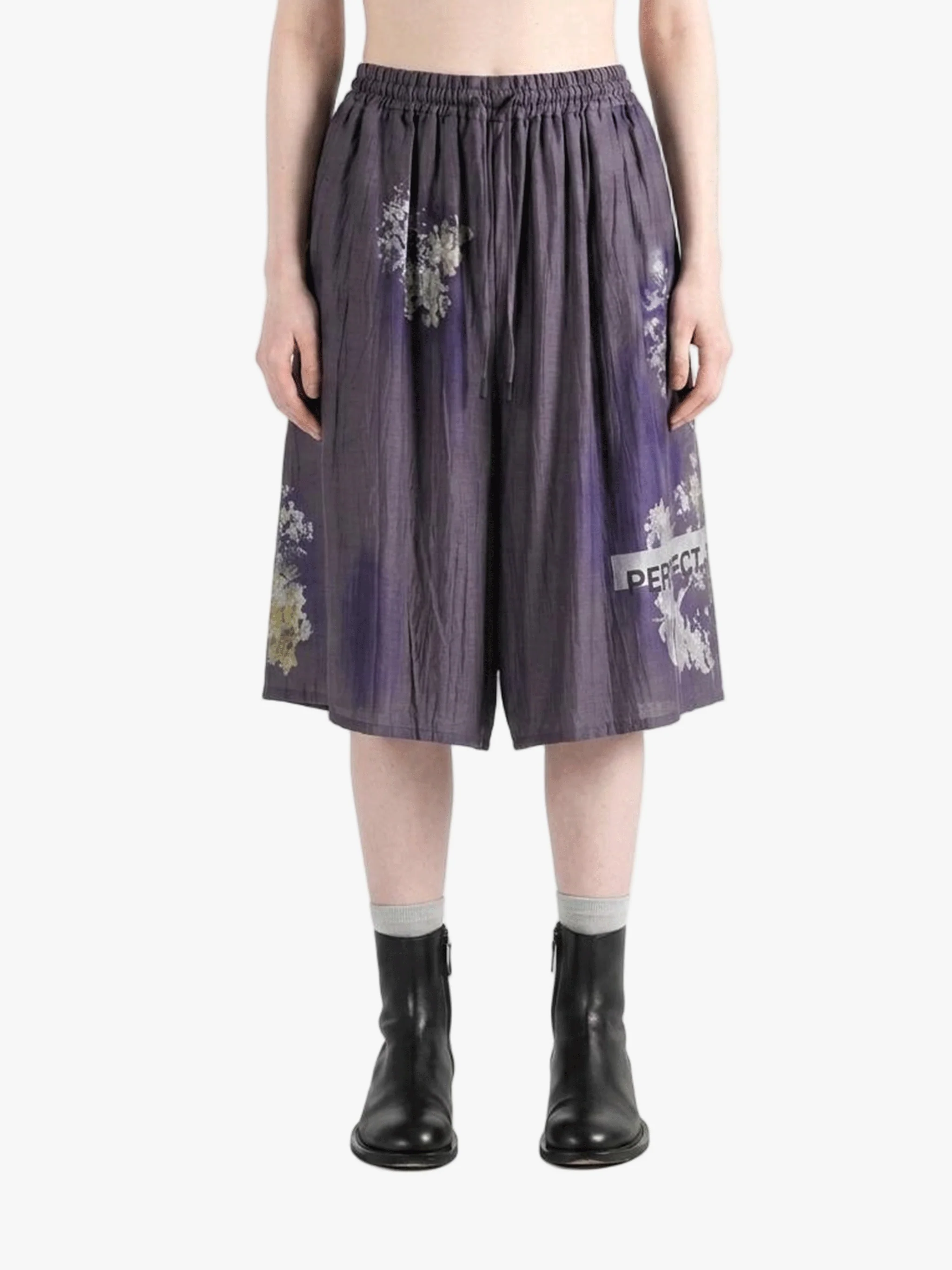 Y'S - Women Cupro-Dungaree Twill Gather Pants