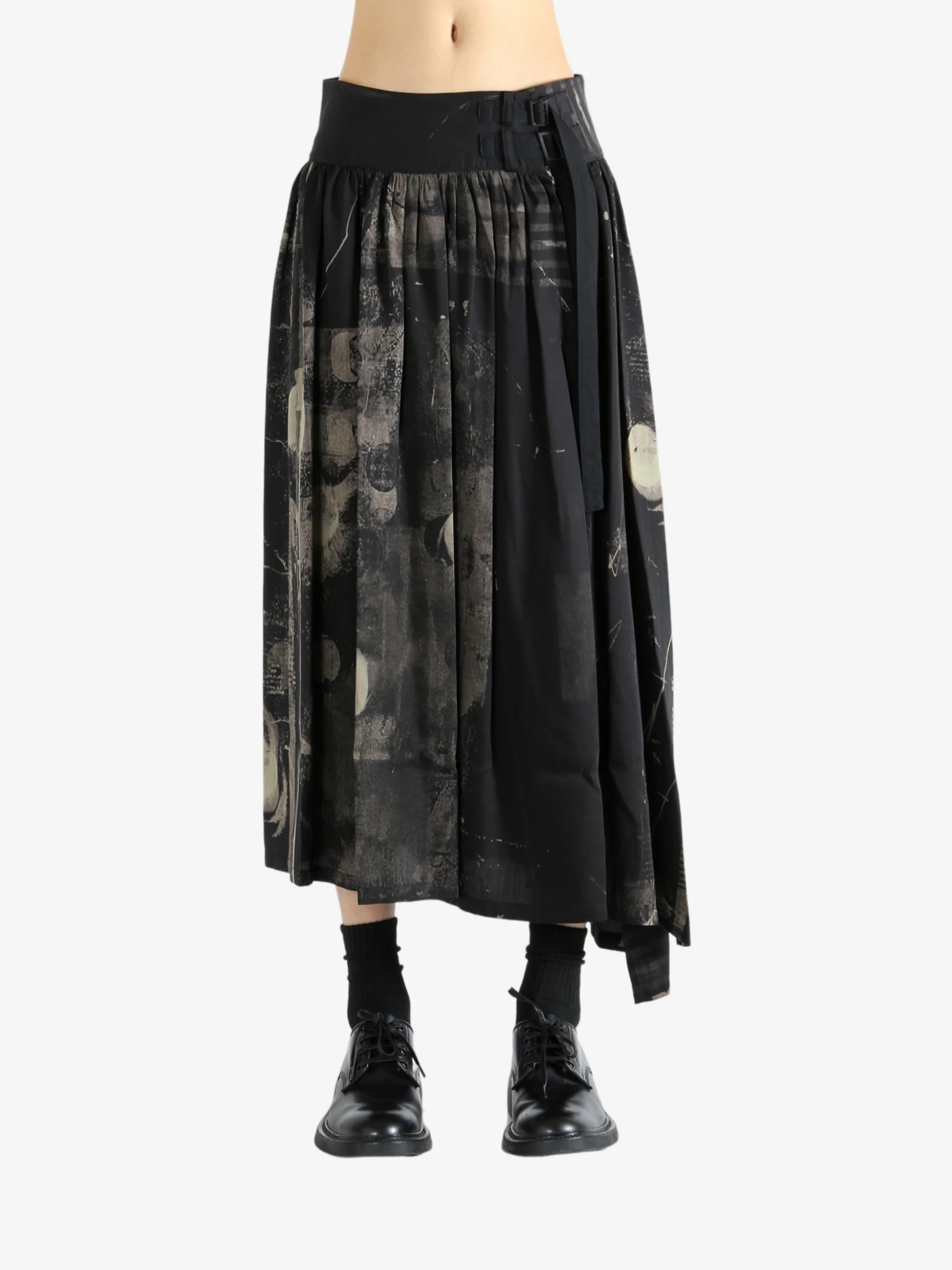 Y'S - Women I-Asymmetrical Gathered Skirt