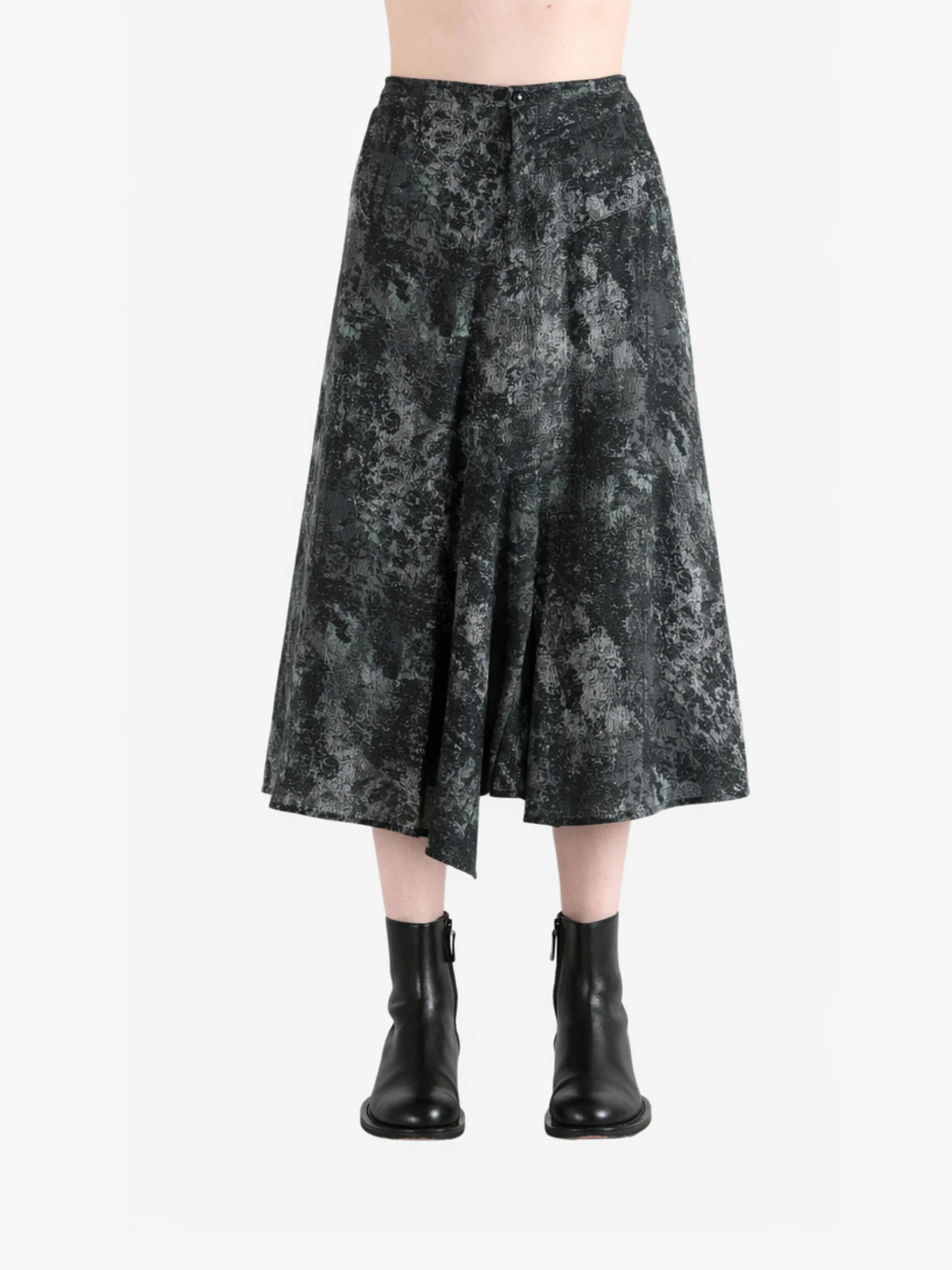 Y'S - Women Rug Pattern Jacquard Asymmetric Pants