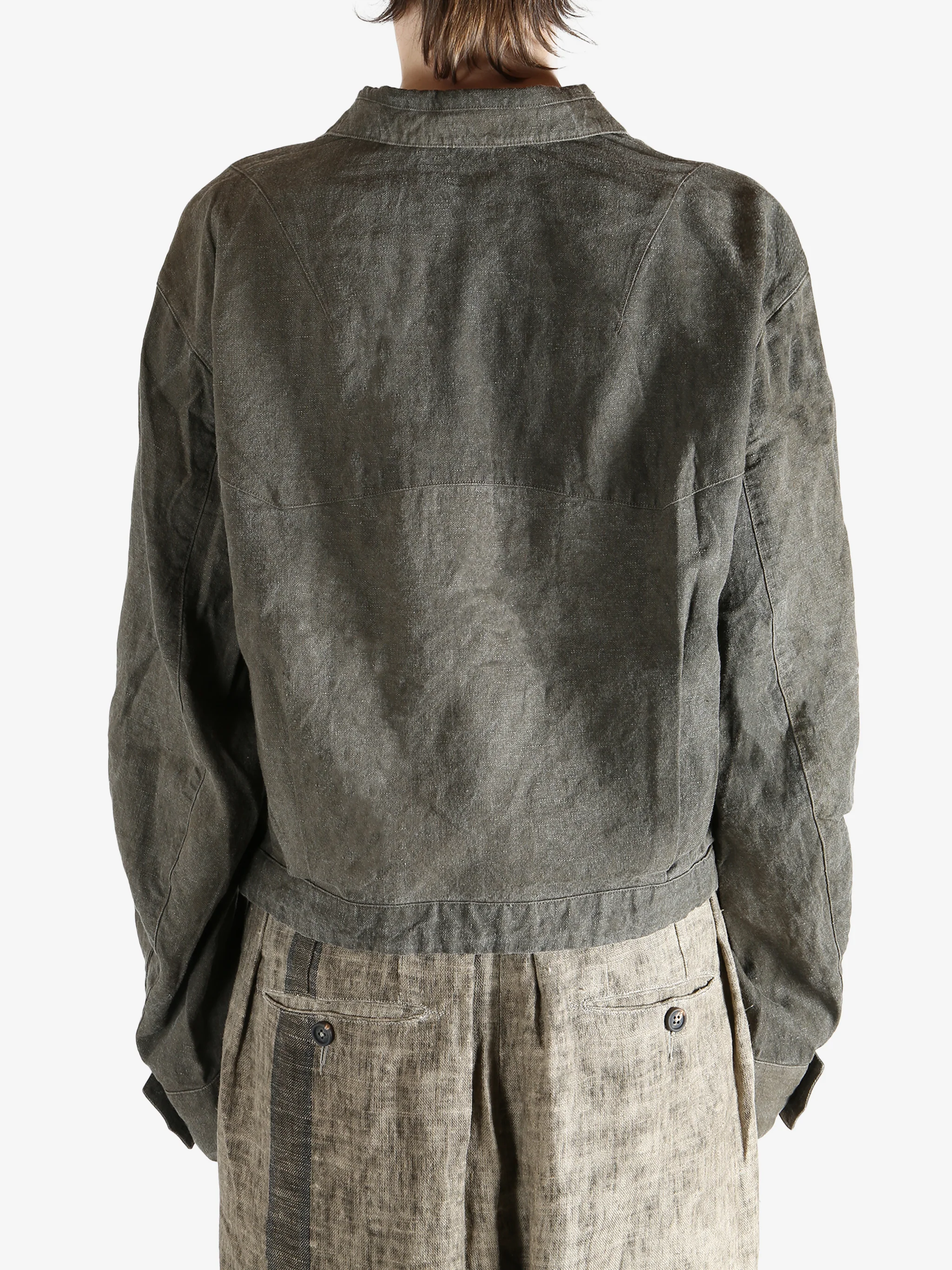 ZIGGY CHEN - Men Cropped Patchwork Jacket - Image 3