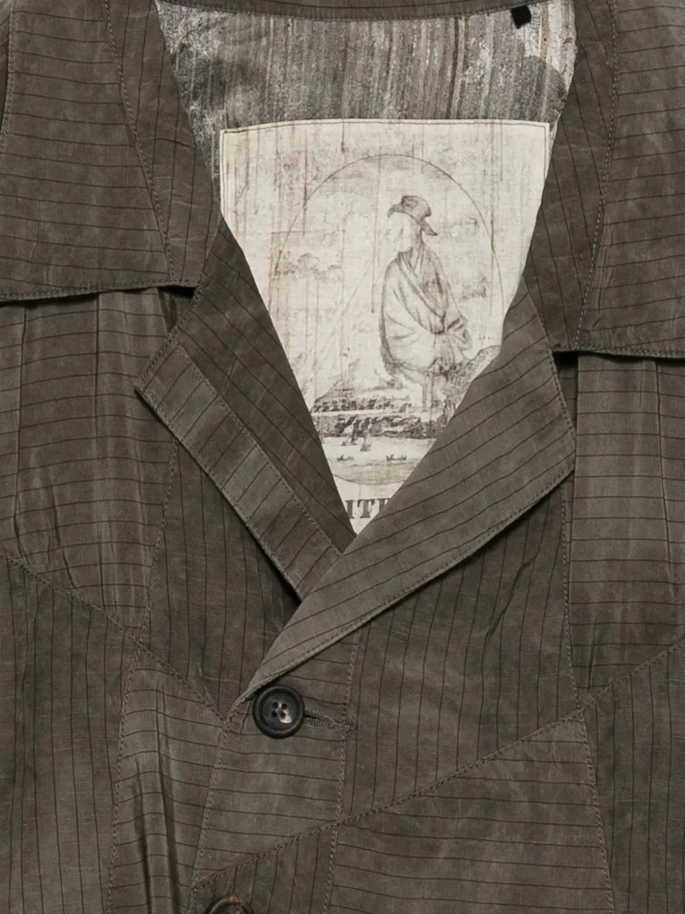 ZIGGY CHEN - Men Cropped Patchwork Jacket - Image 3