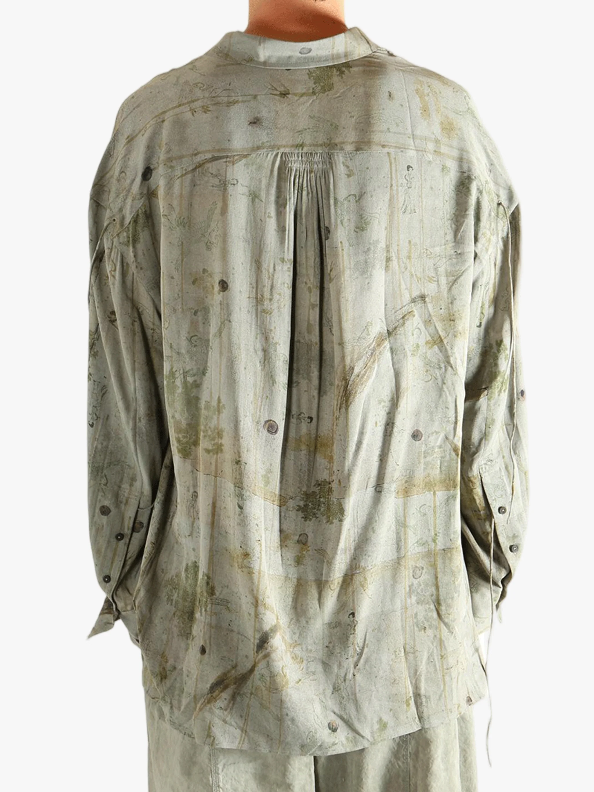 ZIGGY CHEN - Men Digital Print Asymmetric Shirt - Image 3