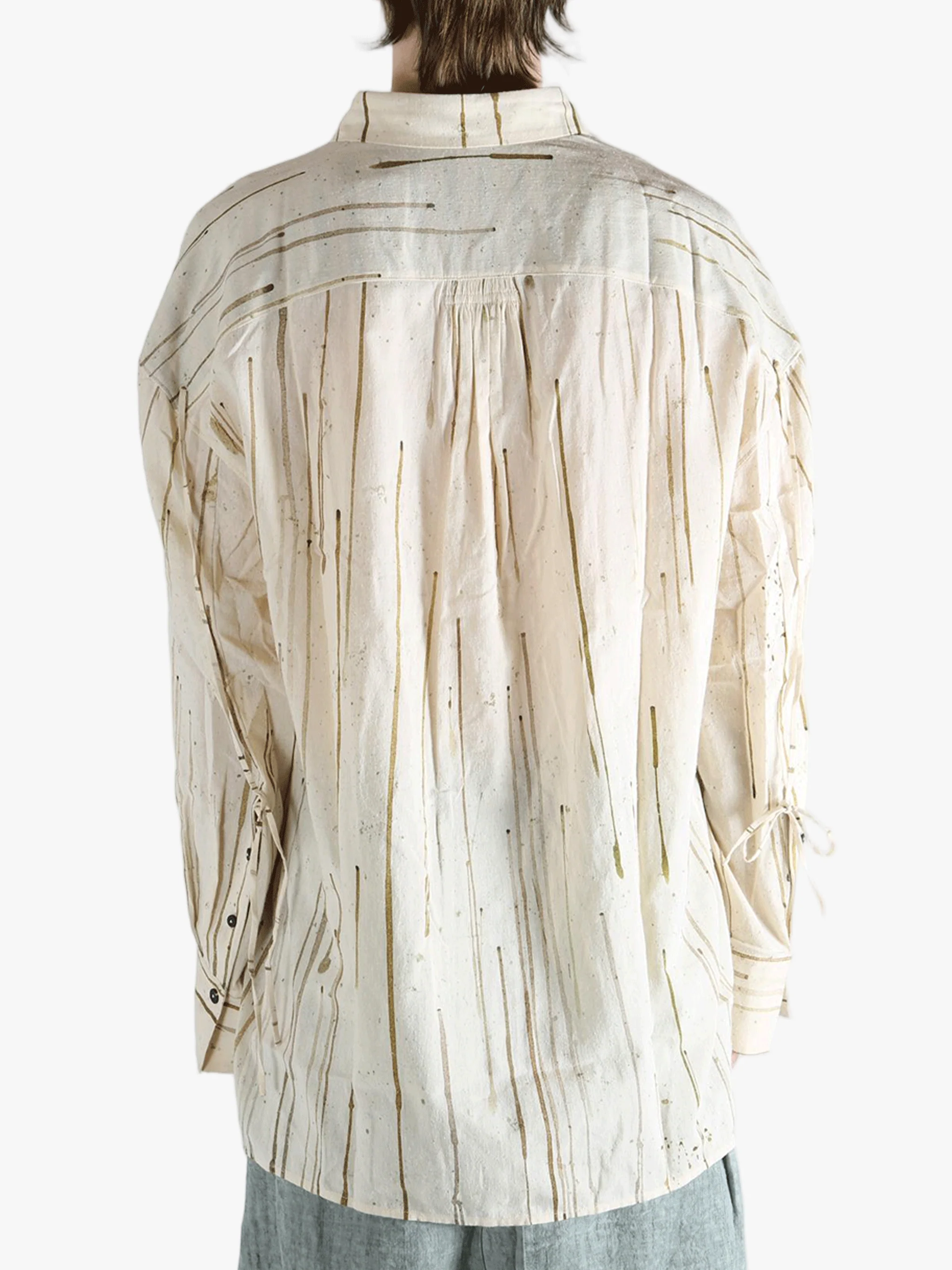 ZIGGY CHEN - Men Digital Print Asymmetric Shirt - Image 3