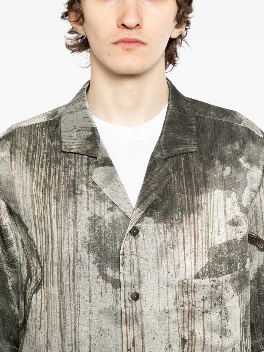 ZIGGY CHEN - Men Digital Print Short Sleeve Pocket Shirt - Image 4