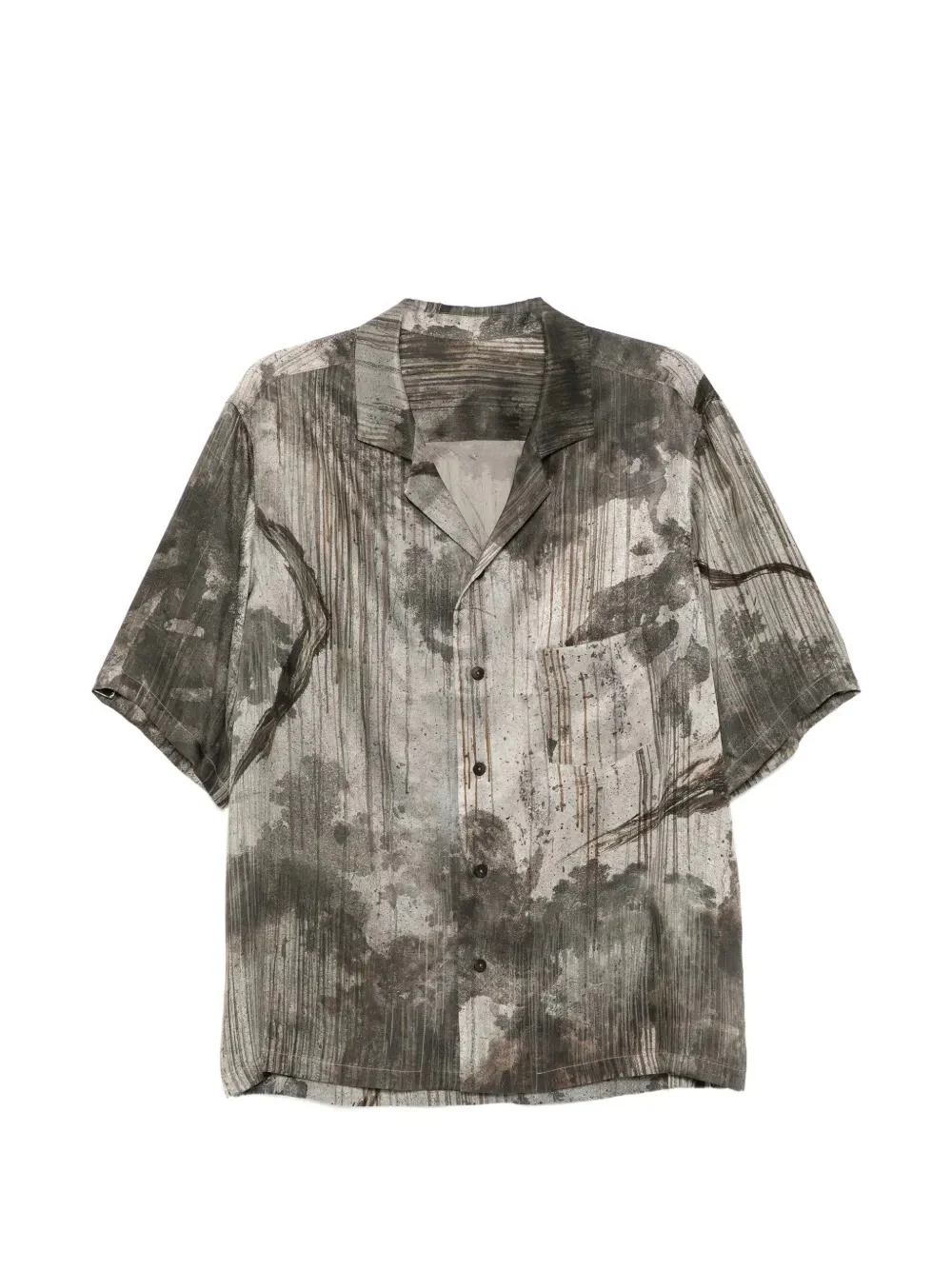 ZIGGY CHEN - Men Digital Print Short Sleeve Pocket Shirt - Image 5