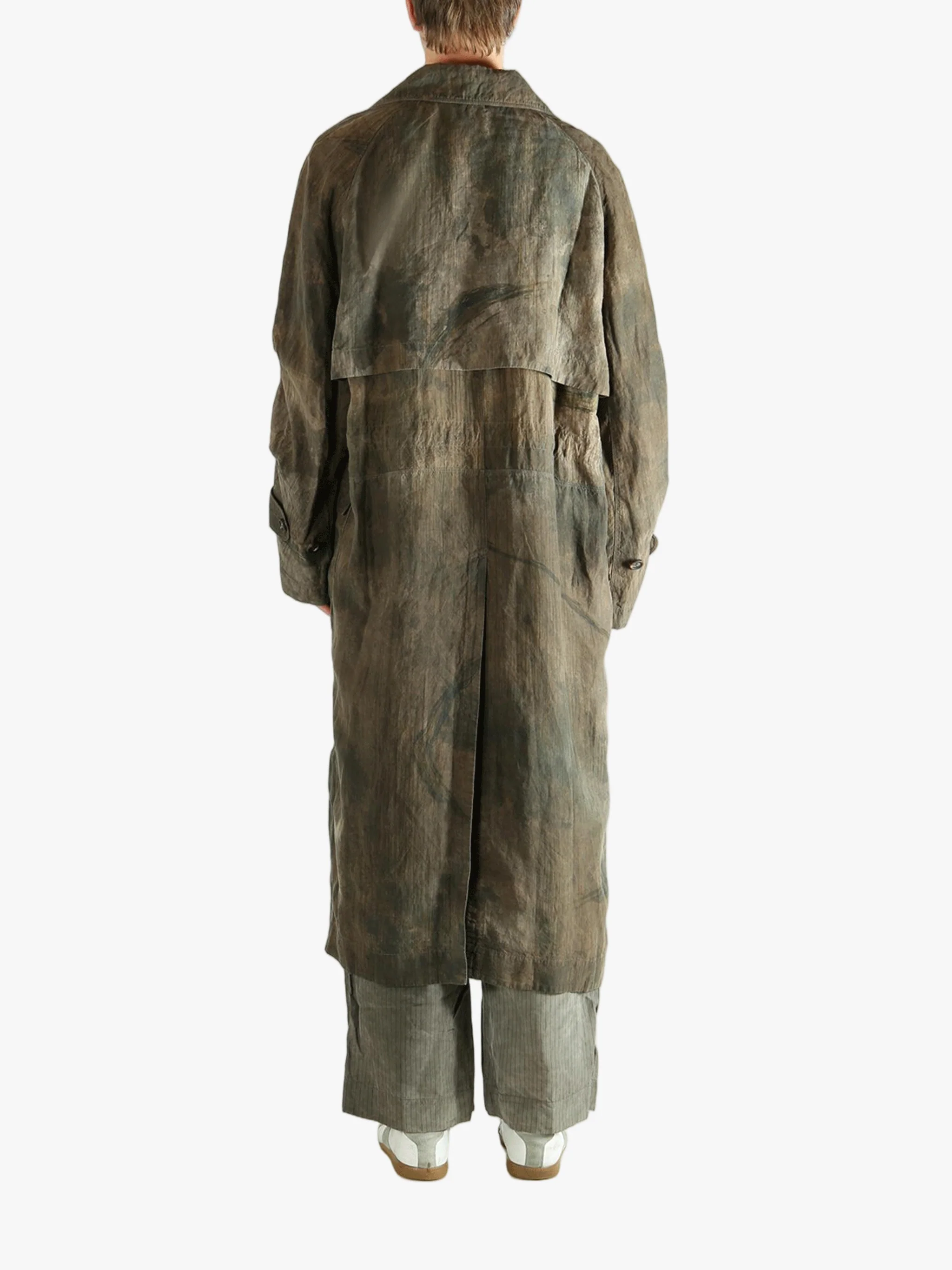 ZIGGY CHEN - Men Digital Print Trench Coat - Image 3