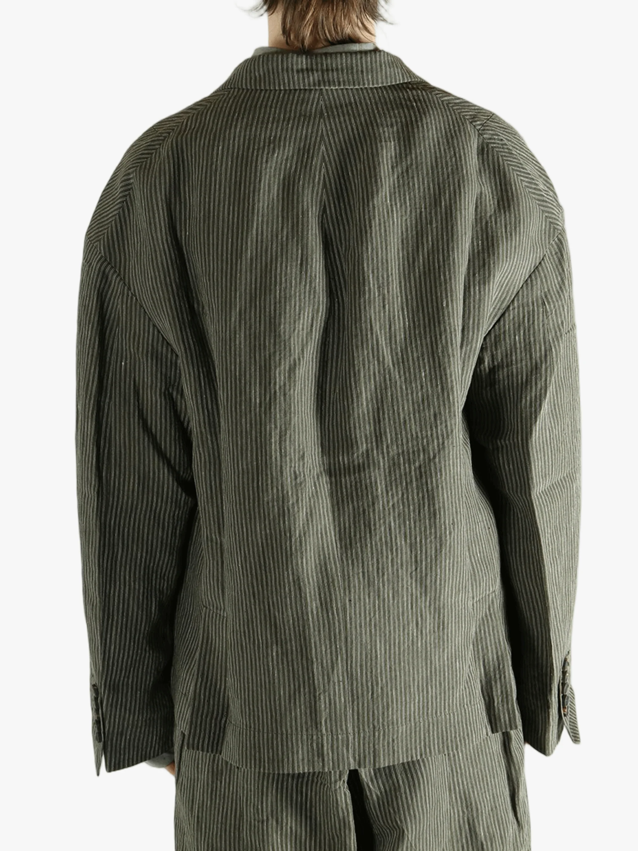 ZIGGY CHEN - Men Double Breasted Stripe Blazer - Image 3